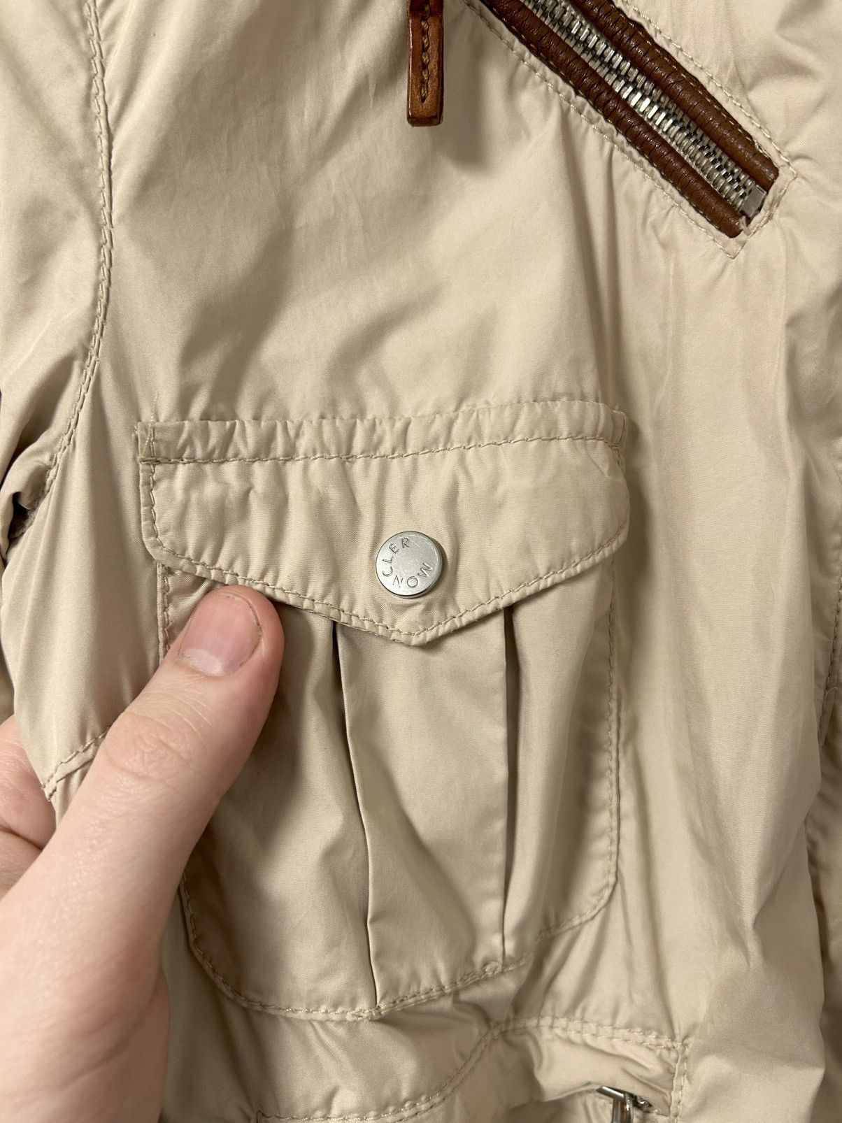 Moncler 2007 Leather-Detailed Belted Field Jacket Size US M / EU 48-50 / 2 - 4 Thumbnail