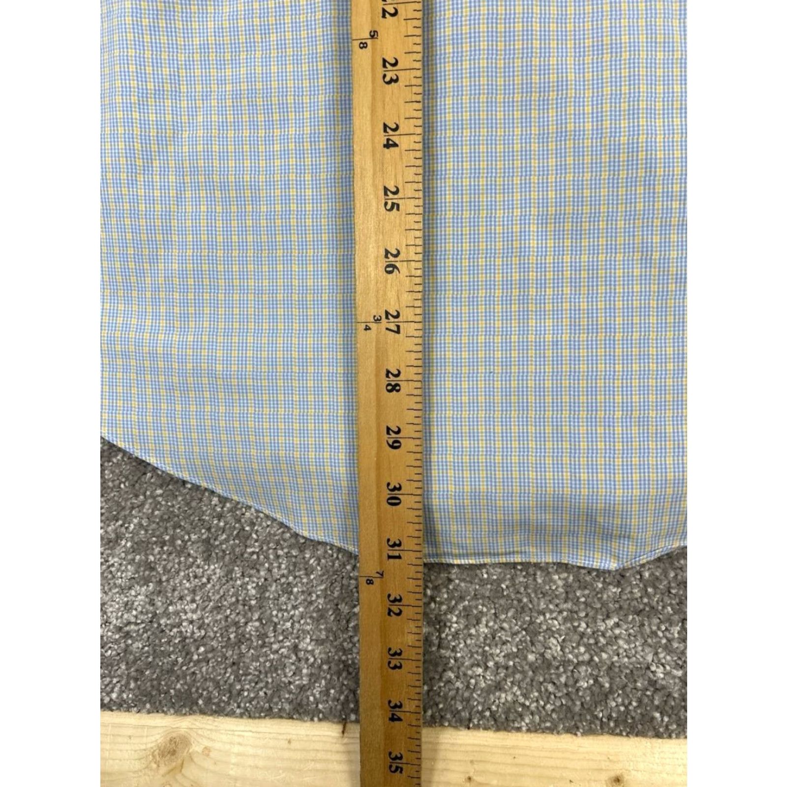 Brooks Brothers Brooks Brothers Dress Shirt Mens 15.5 Yellow Cotton Button Down Plaid Long Sleeve Regular Collar-Down BDT Non-Iron 100% Cotton Size 42R - 7 Thumbnail