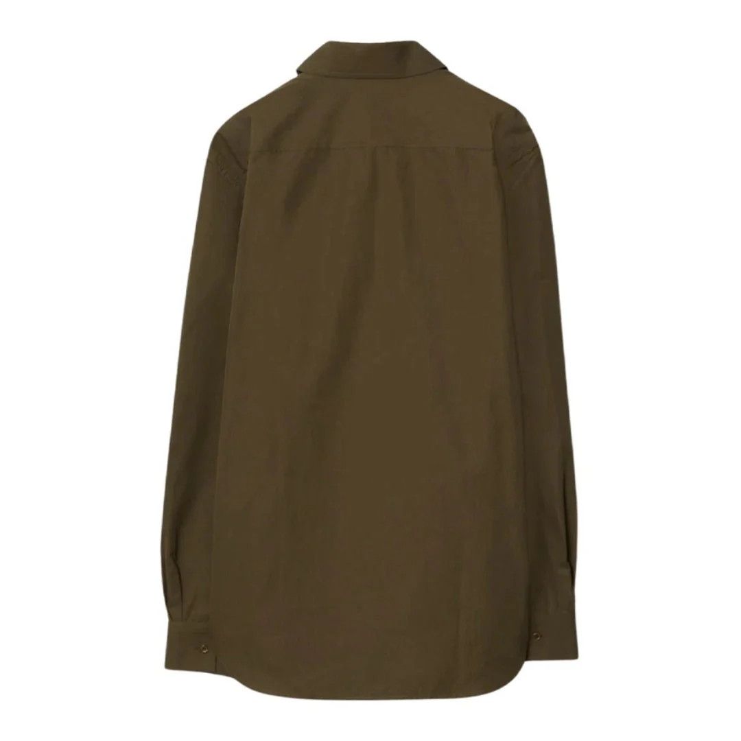 Burberry o1y0426 Solid Color Shirt in Military Green Size US XXL / EU 58 / 5 - 2 Thumbnail