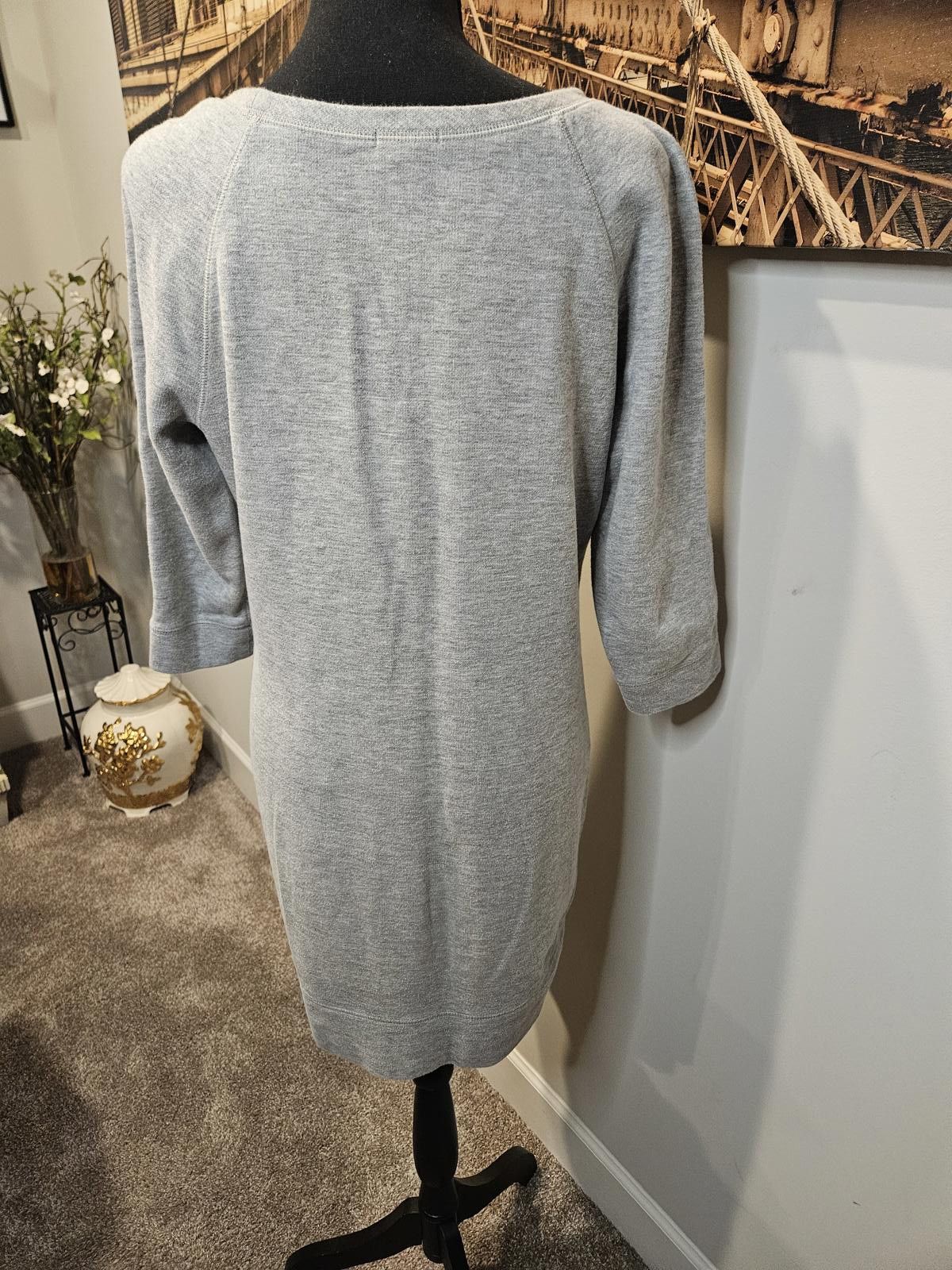 Ann Taylor Ann Taylor Sweatshirt Dress with Embellished Neckline #233 Size M / US 6-8 / IT 42-44 - 3 Thumbnail