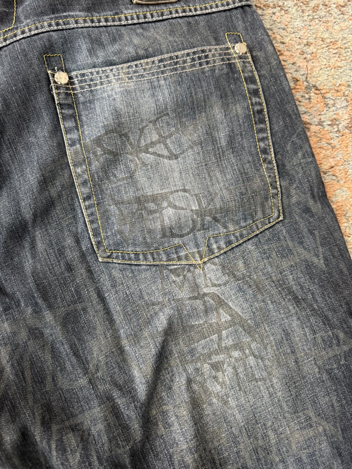 JNCO × Vintage VTG Y2K Miskeen Jnco Pirate Jean Shorts Rave Baggy 44 Size US 34 / EU 50 - 9 Thumbnail
