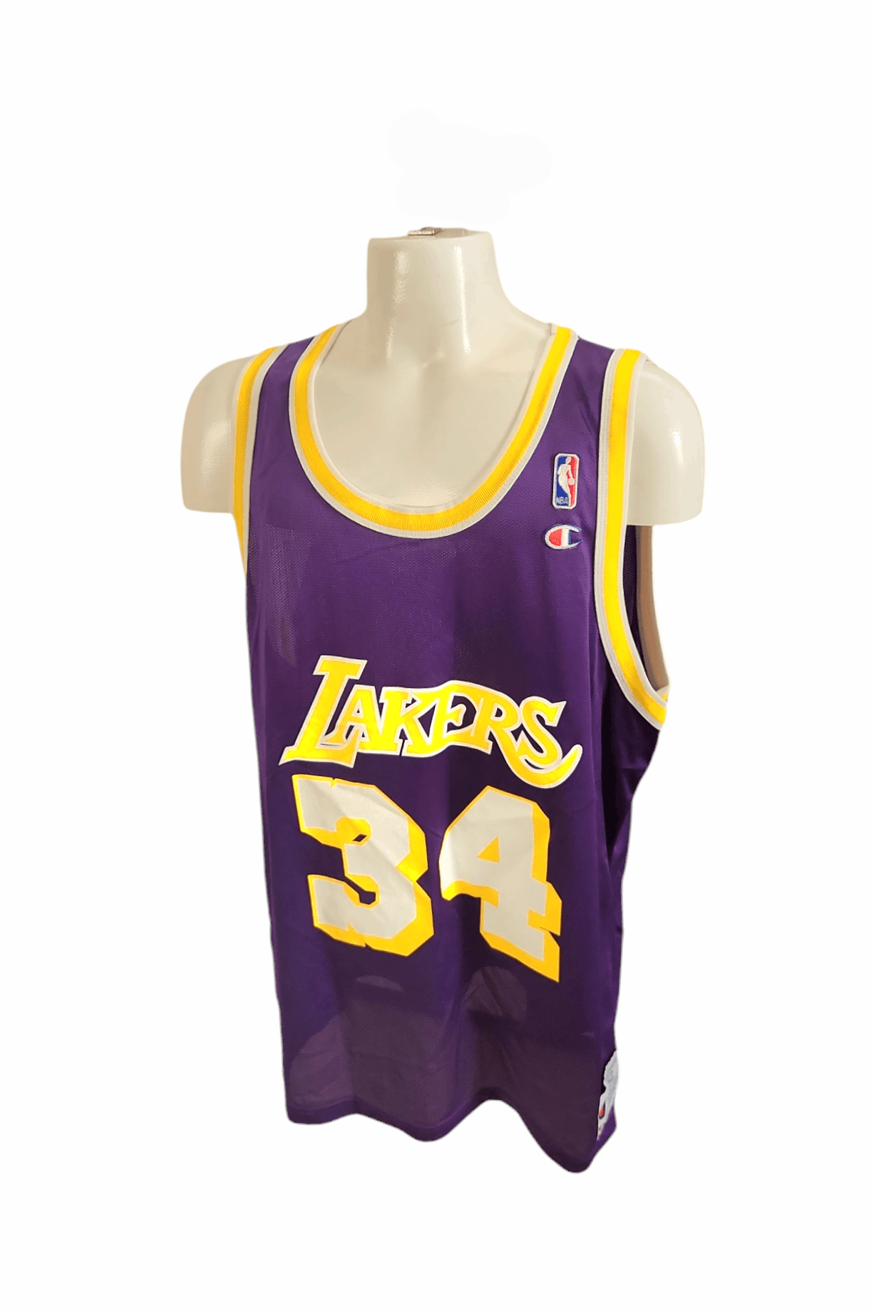 Champion × NBA × Vintage NBA LOS ANGELES LAKERS BASKETBALL SHIRT JERSEY CHAMPION #34 Size US L / EU 52-54 / 3 - 2 Thumbnail