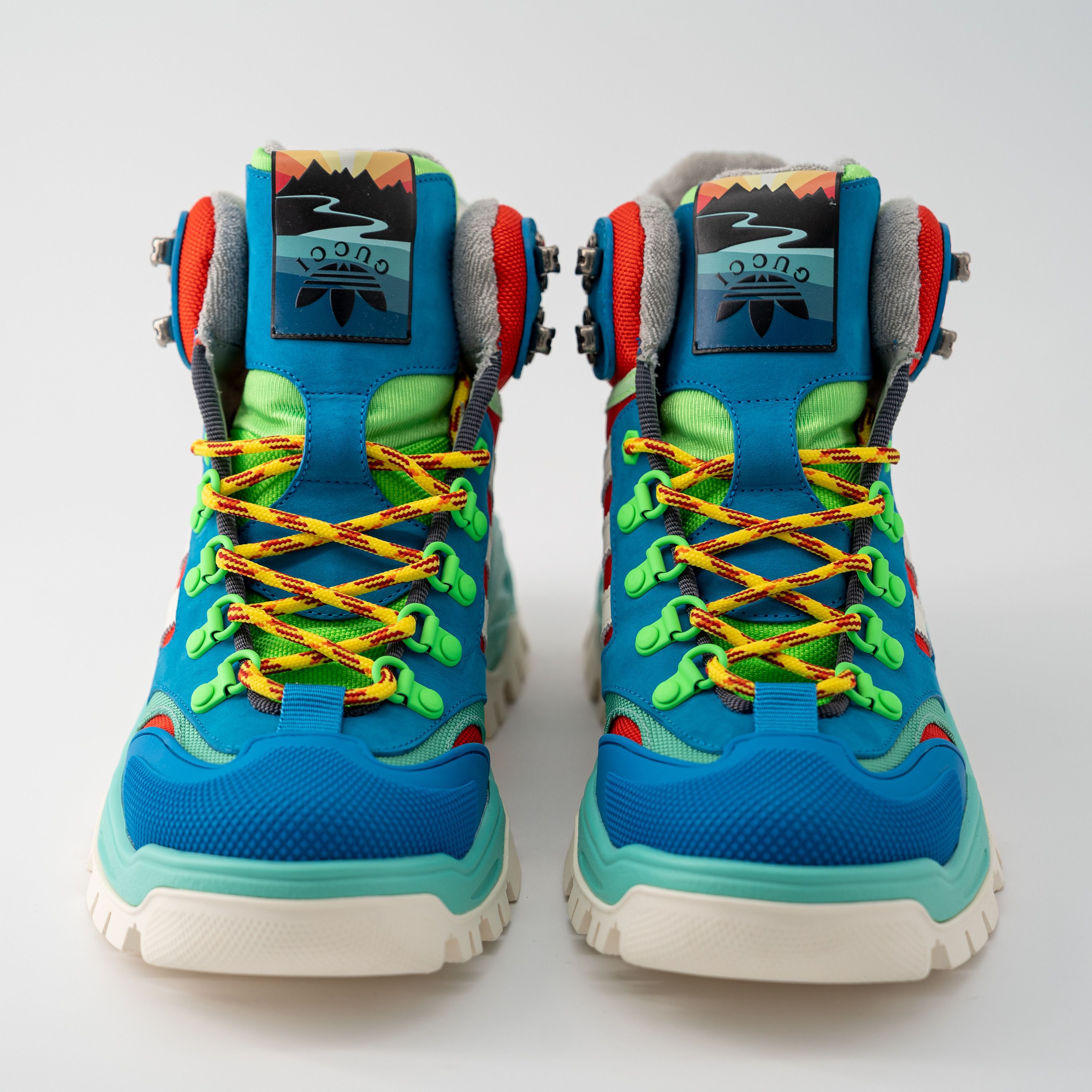 Gucci 40G Gucci Adidas Trekking Boots Lace Up Hiking Blue Red Size US 10 / IT 40 - 2 Thumbnail