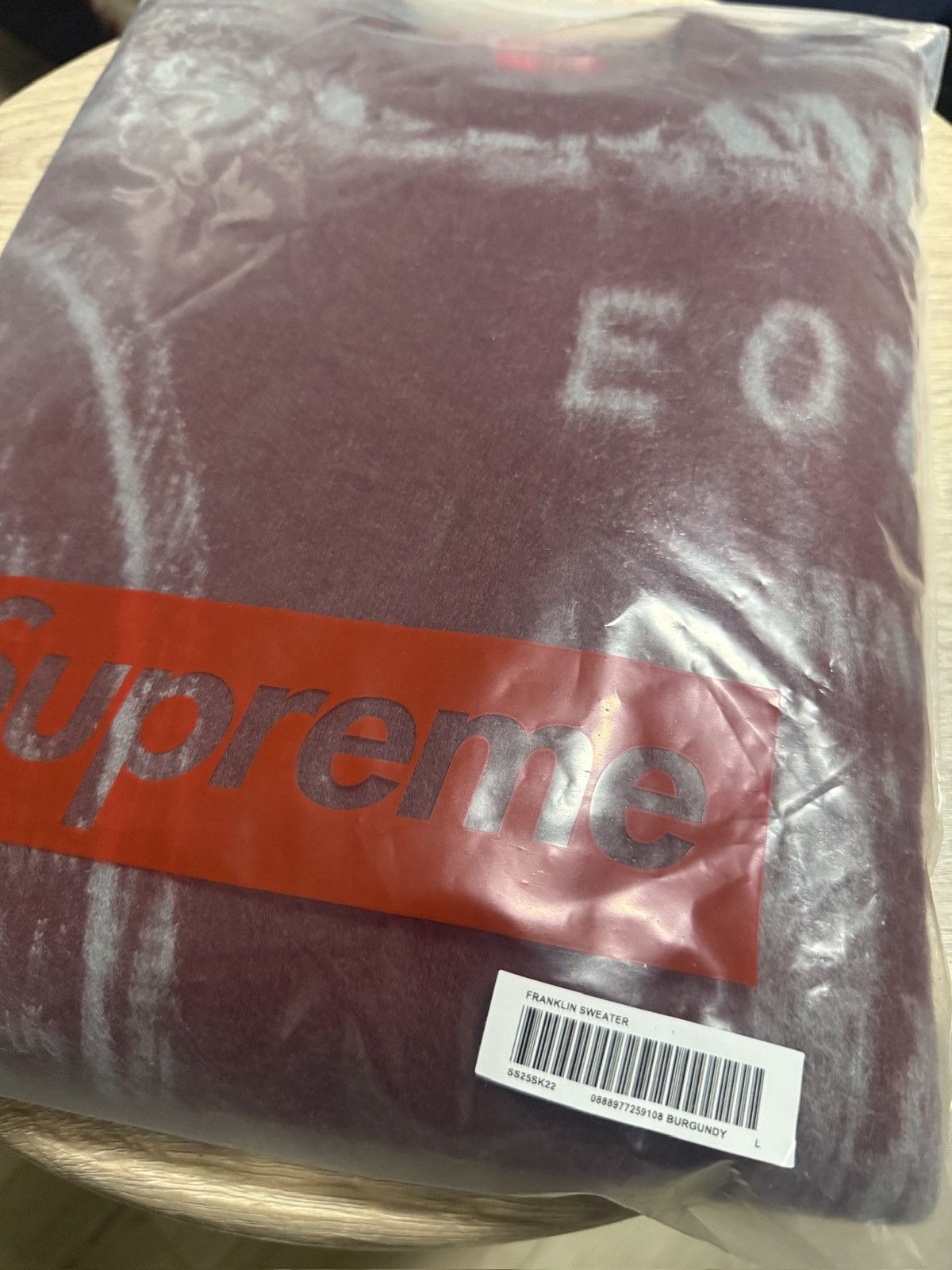 Supreme Money Sweater Burgundy L ss25
