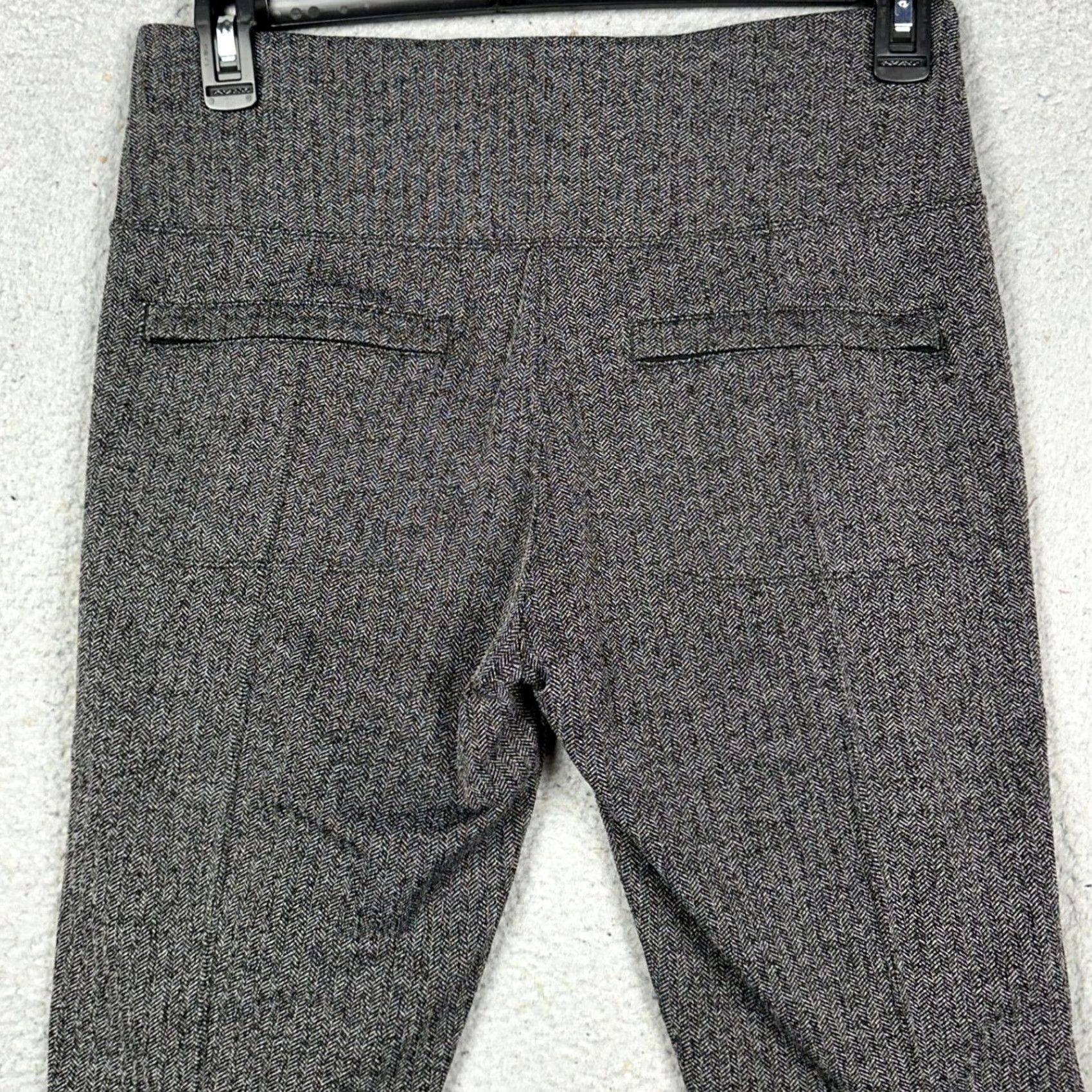 Athleta Athleta Pants Women Large Gray Herringbone Pull On Stretch Textured Slim Everyday Workwear Casual Ankle Womens Size 36" / US 14 / IT 50 - 3 Thumbnail