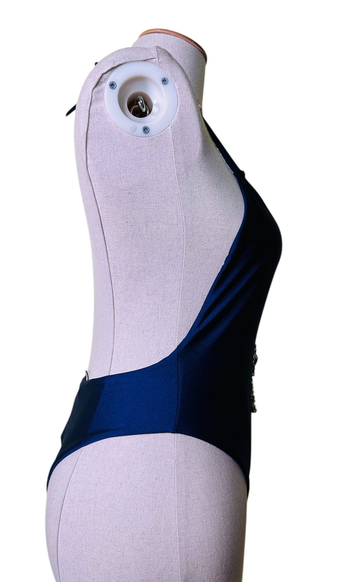 Alessandra Rich Navy blue swimsuit crystal Size M / US 6-8 / IT 42-44 - 4 Thumbnail