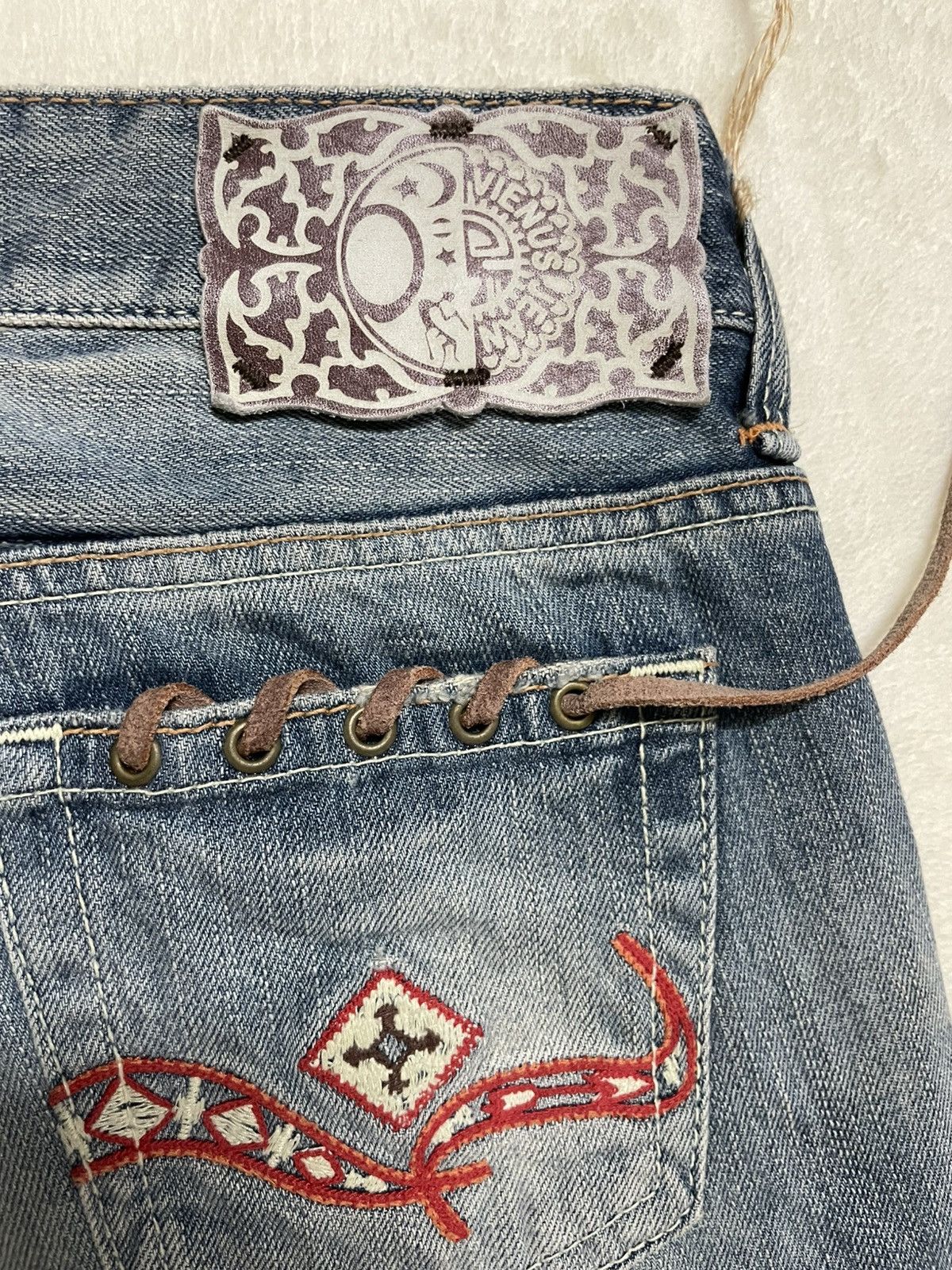 Edwin Vintage Edwin Boot Cut Distressed Ripped Denim Jeans Size US 30 / EU 46 - 17 Thumbnail