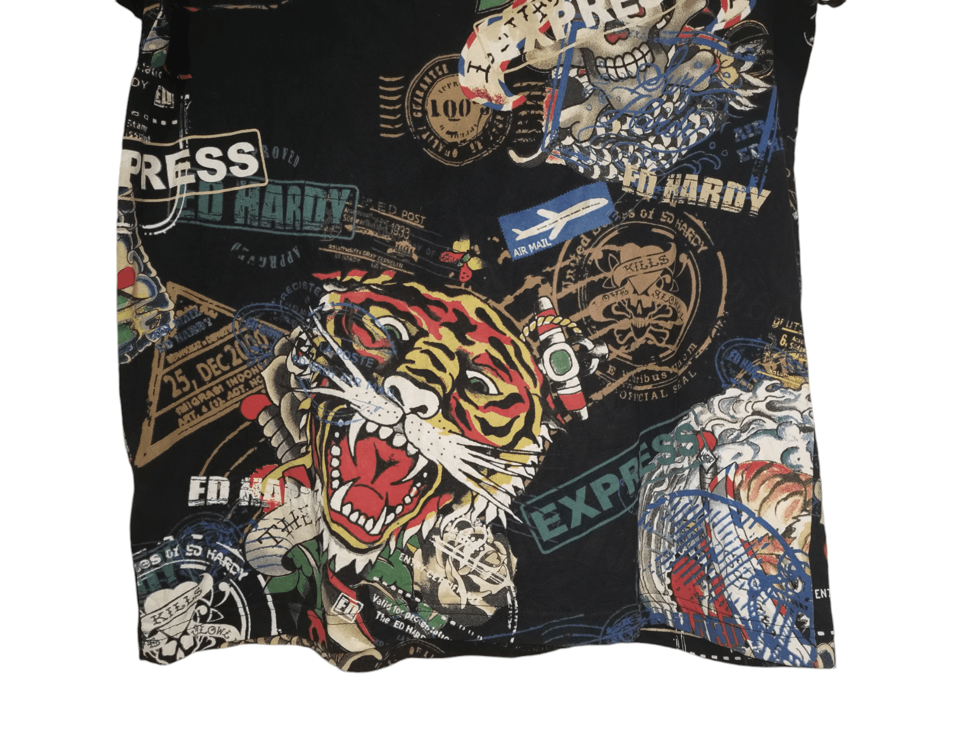 Christian Audigier × Ed Hardy Ed hardy shirt rare all over print Design front and back Size US L / EU 52-54 / 3 - 13 Thumbnail