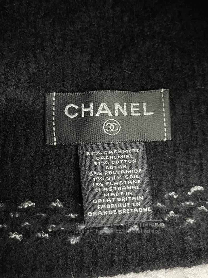 Chanel Chanel 26C new black cashmere knitted cold hat Size ONE SIZE - 5 Thumbnail