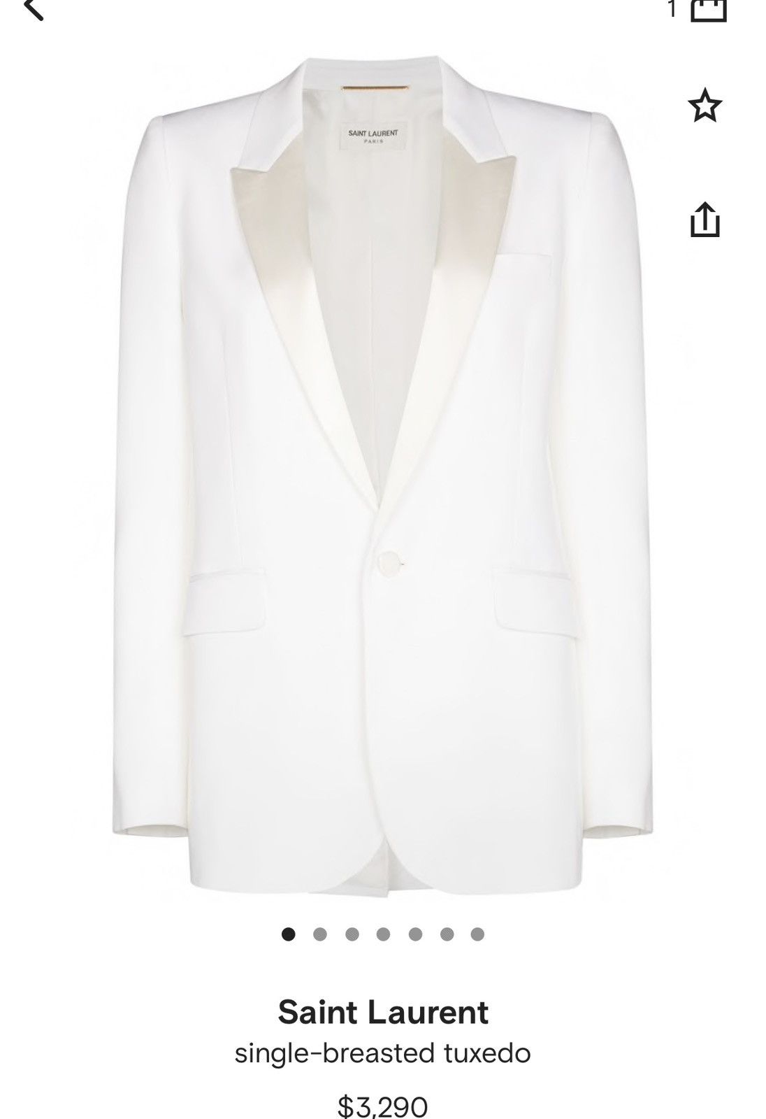Yves Saint Laurent Saint Laurent single-breasted tuxedo Size XL / US 12-14 / IT 48-50 - 1 Thumbnail