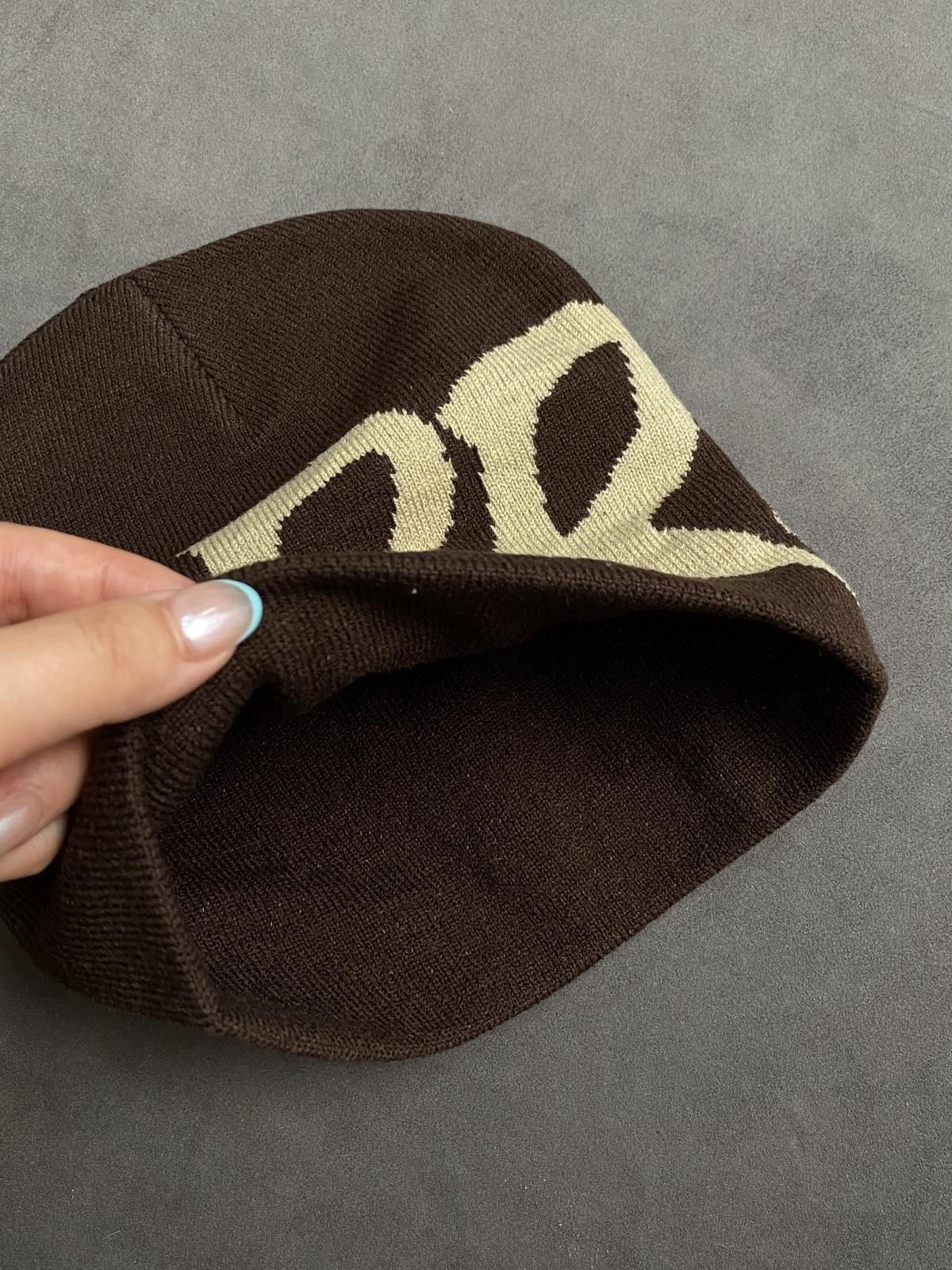 Japanese Brand Deadstock Purpill Main Logo No Cuff Brown Beanie Hats OS Size ONE SIZE - 3 Thumbnail