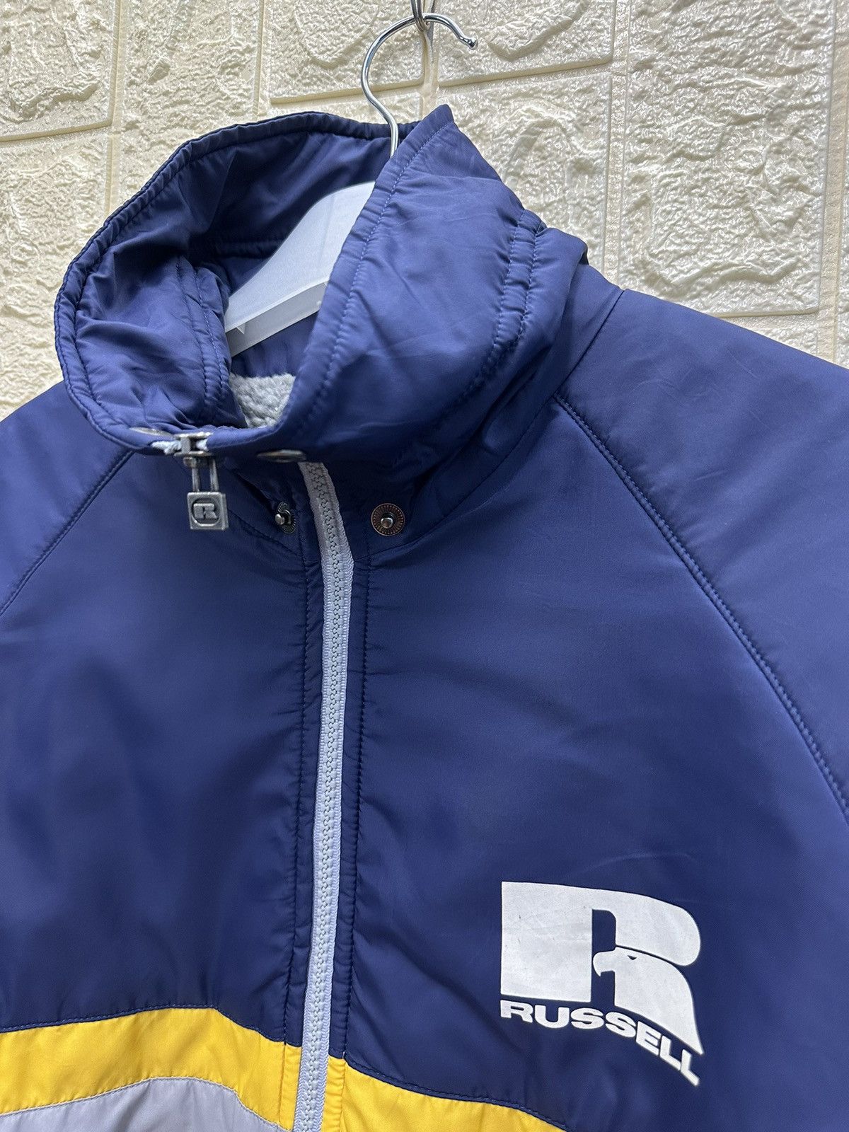 Mizuno × Russell Athletic × Vintage Vintage 70s Russel Nylon Fleece Lining Jacket MJ153 Size US L / EU 52-54 / 3 - 7 Thumbnail