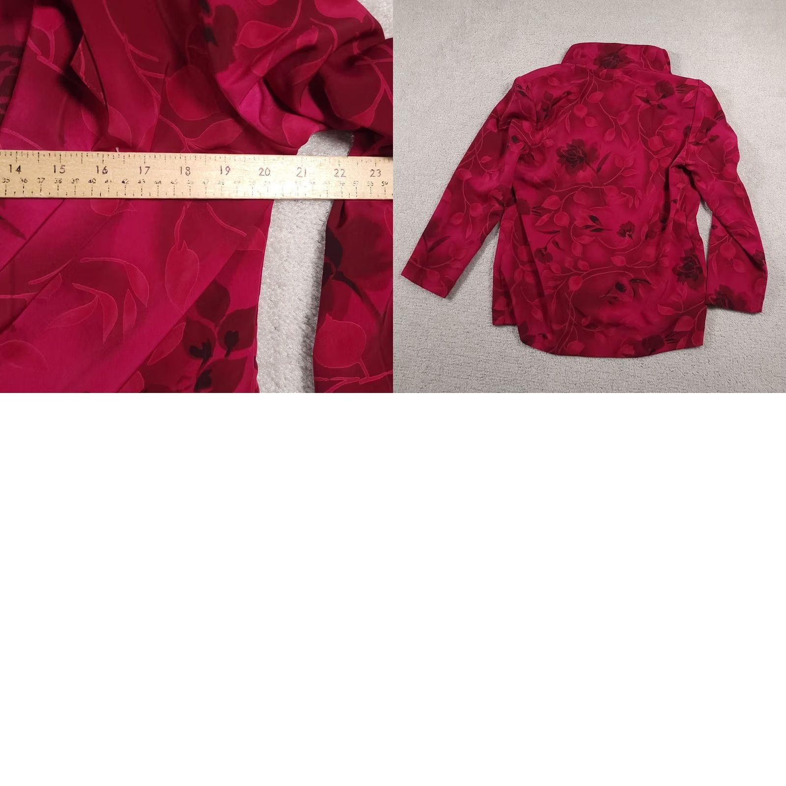 Vintage VINTAGE Ysu Division Of Graff Blazer Womens 8 Floral Satin Jacket Petite Made in USA Red Floral Satin Blazer Women Petite 8 Vintage Mens? Size M / US 6-8 / IT 42-44 - 9 Thumbnail