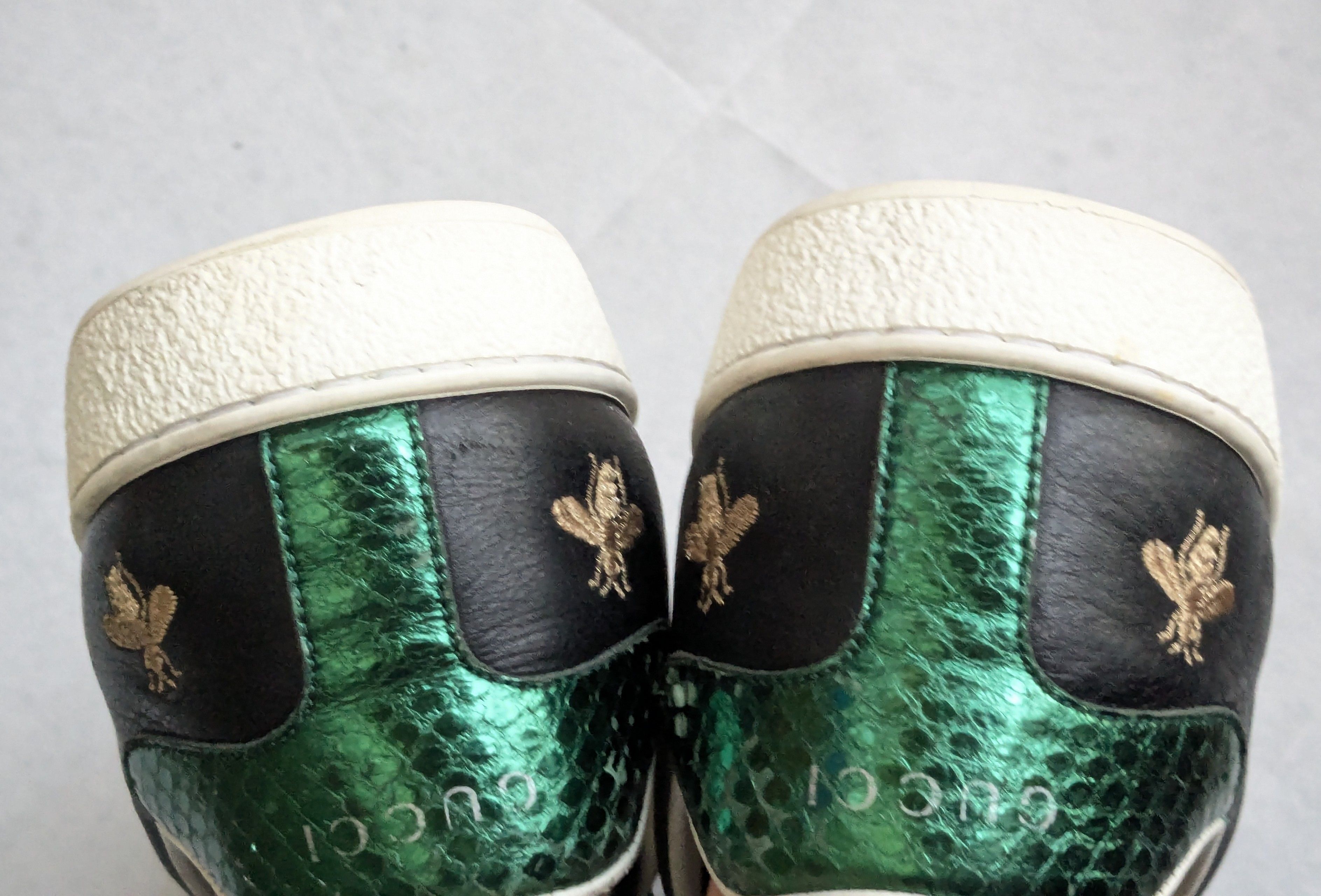 Gucci Gucci Ace Stars Bee Sneakers Black 10.5 Leather Low Size US 10.5 / EU 43-44 - 11 Thumbnail