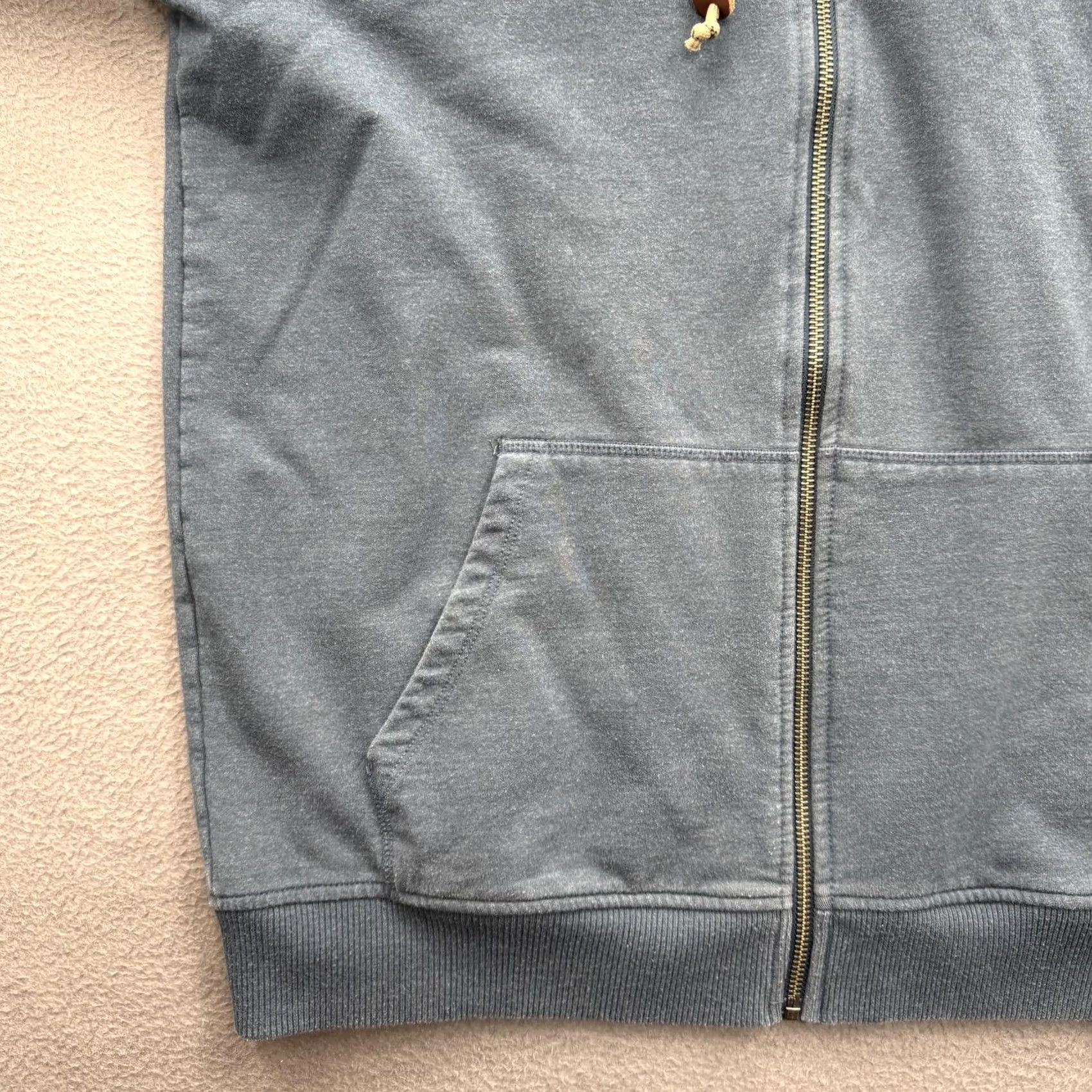 Vintage Howler Bros Hoodie Mens Medium Blue Full Zip Fleece Sweatshirt Aztec Hood Size US M / EU 48-50 / 2 - 6 Thumbnail