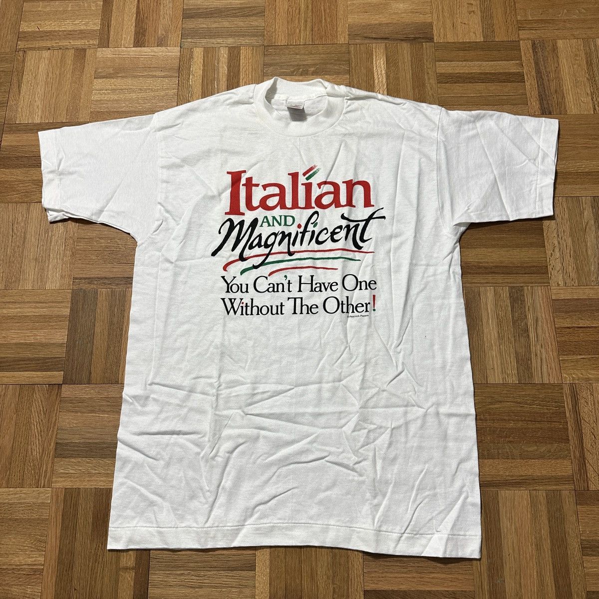 Fruit Of The Loom Vintage Italian tee Size US L / EU 52-54 / 3 - 1 Thumbnail