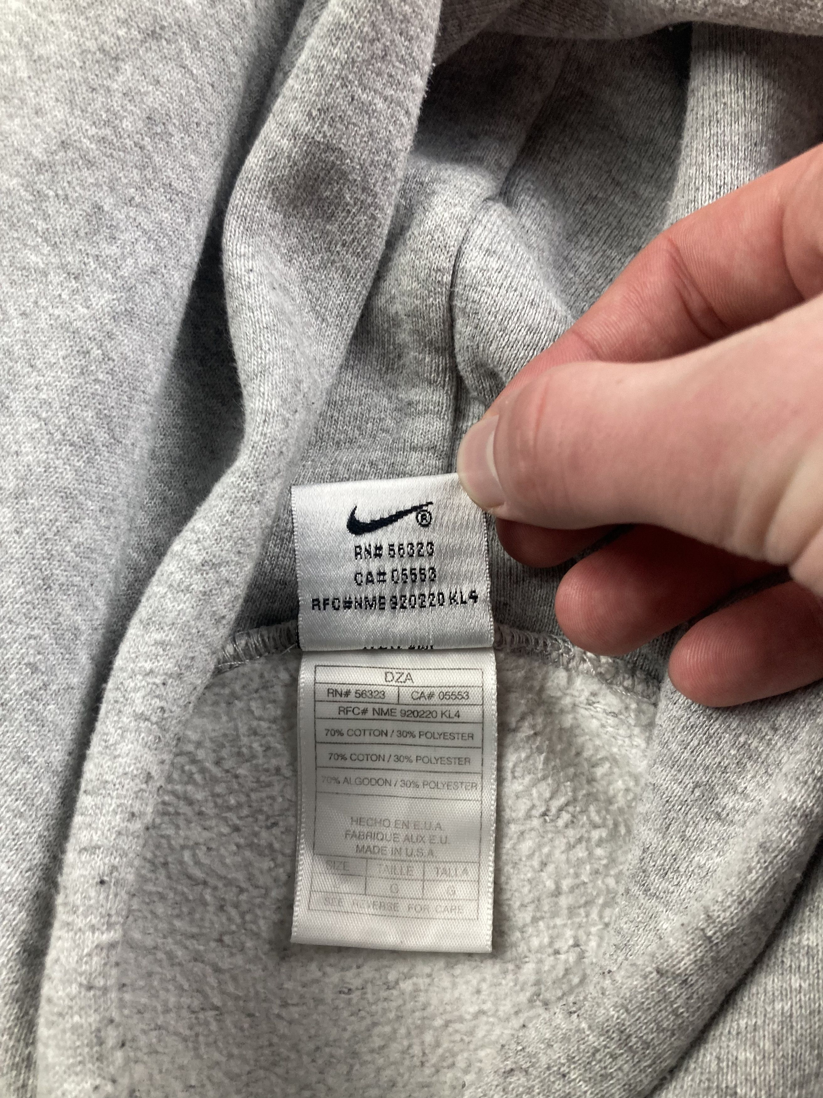 Nike Vintage 90s Nike gray oversize baggy hoodie made in USA Size US L / EU 52-54 / 3 - 10 Thumbnail