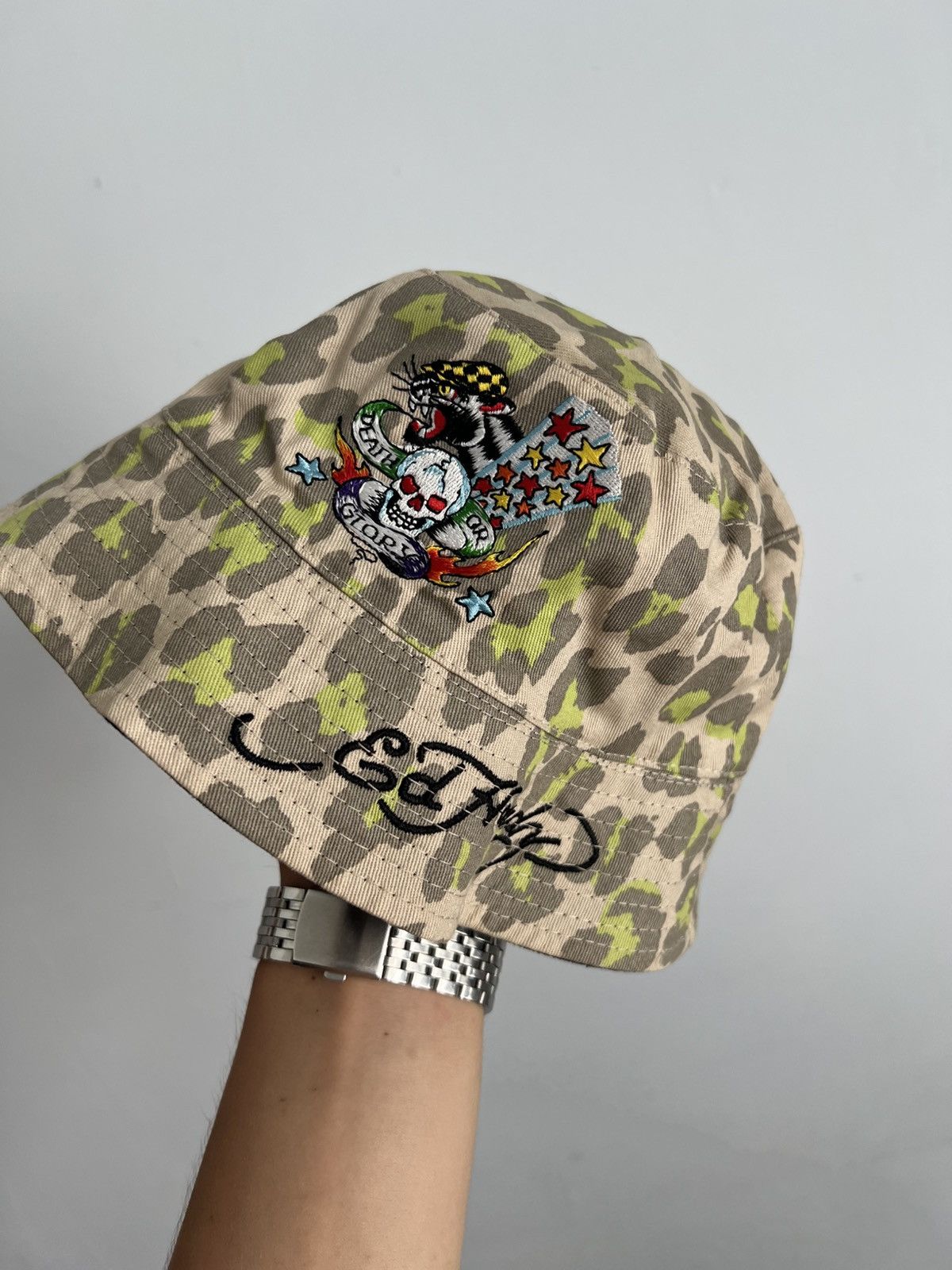 Christian Audigier Ed Hardy Bucket Hat Reversible Tiger Tattoo Y2K Size ONE SIZE - 2 Thumbnail