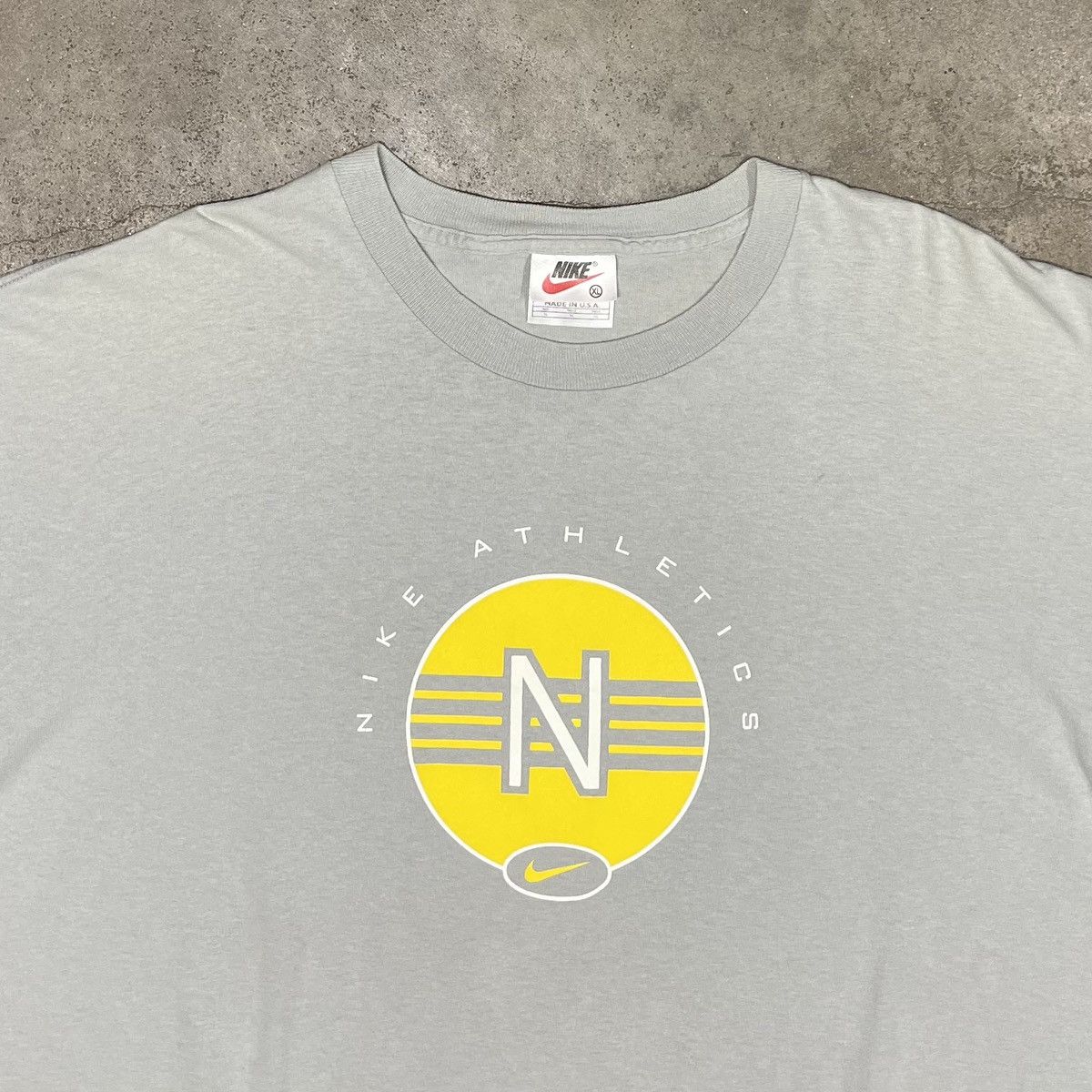 Nike Vintage 90s Nike Athletics T Shirt Made In USA Size US XL / EU 56 / 4 - 2 Thumbnail