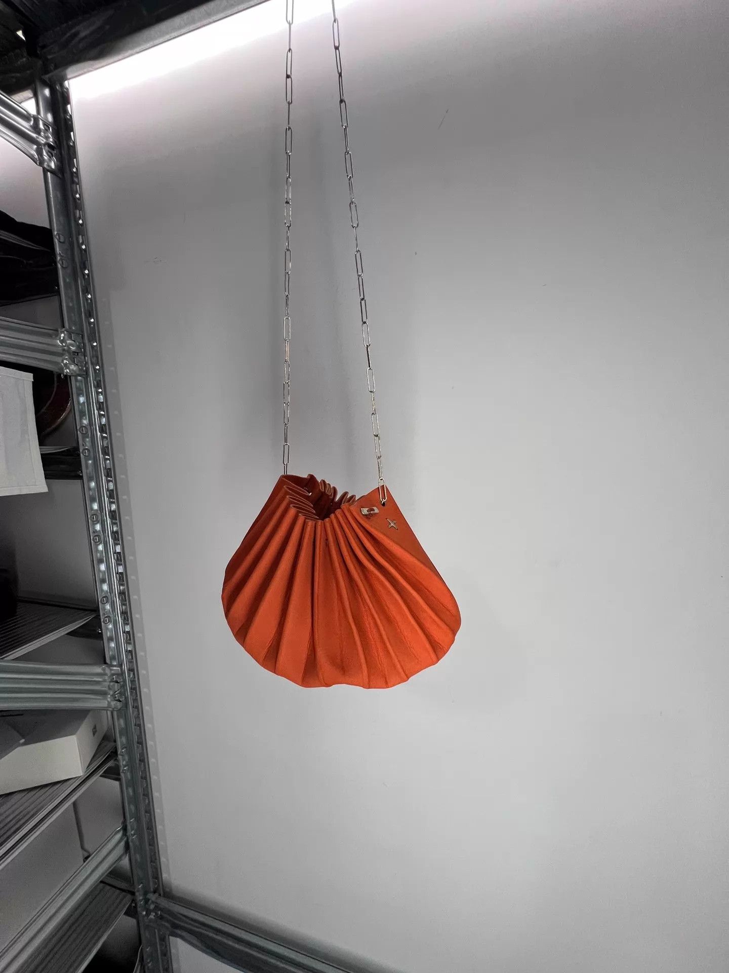 Ma+ maurizio amadei m.a+ 23w Silver Chain Shell Bag Orange Size ONE SIZE - 3 Thumbnail