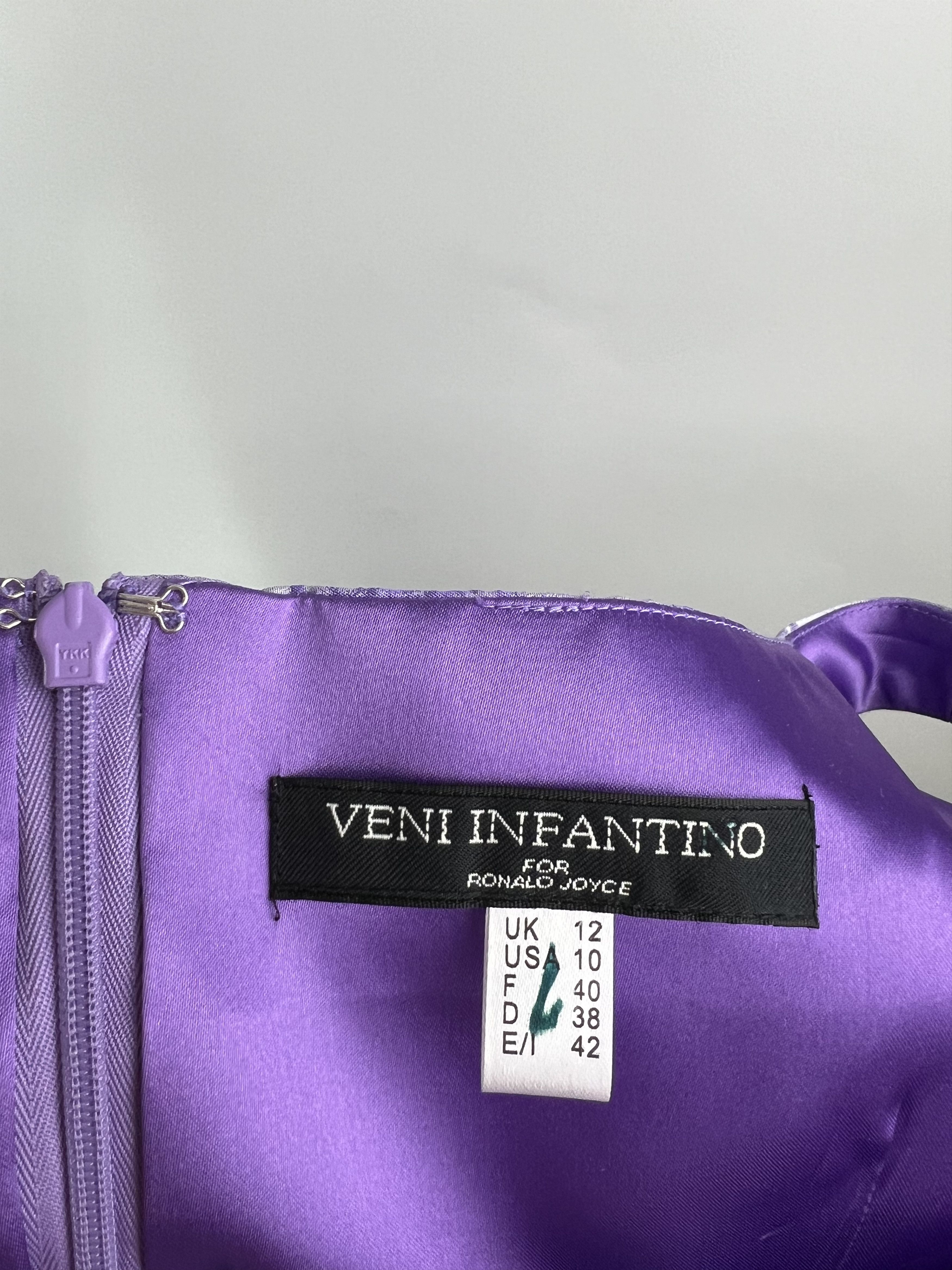 Designer Veni Infantino Floral Print Sleeveless Midi Dress UK12 US10 Size L / US 10 / IT 46 - 9 Thumbnail