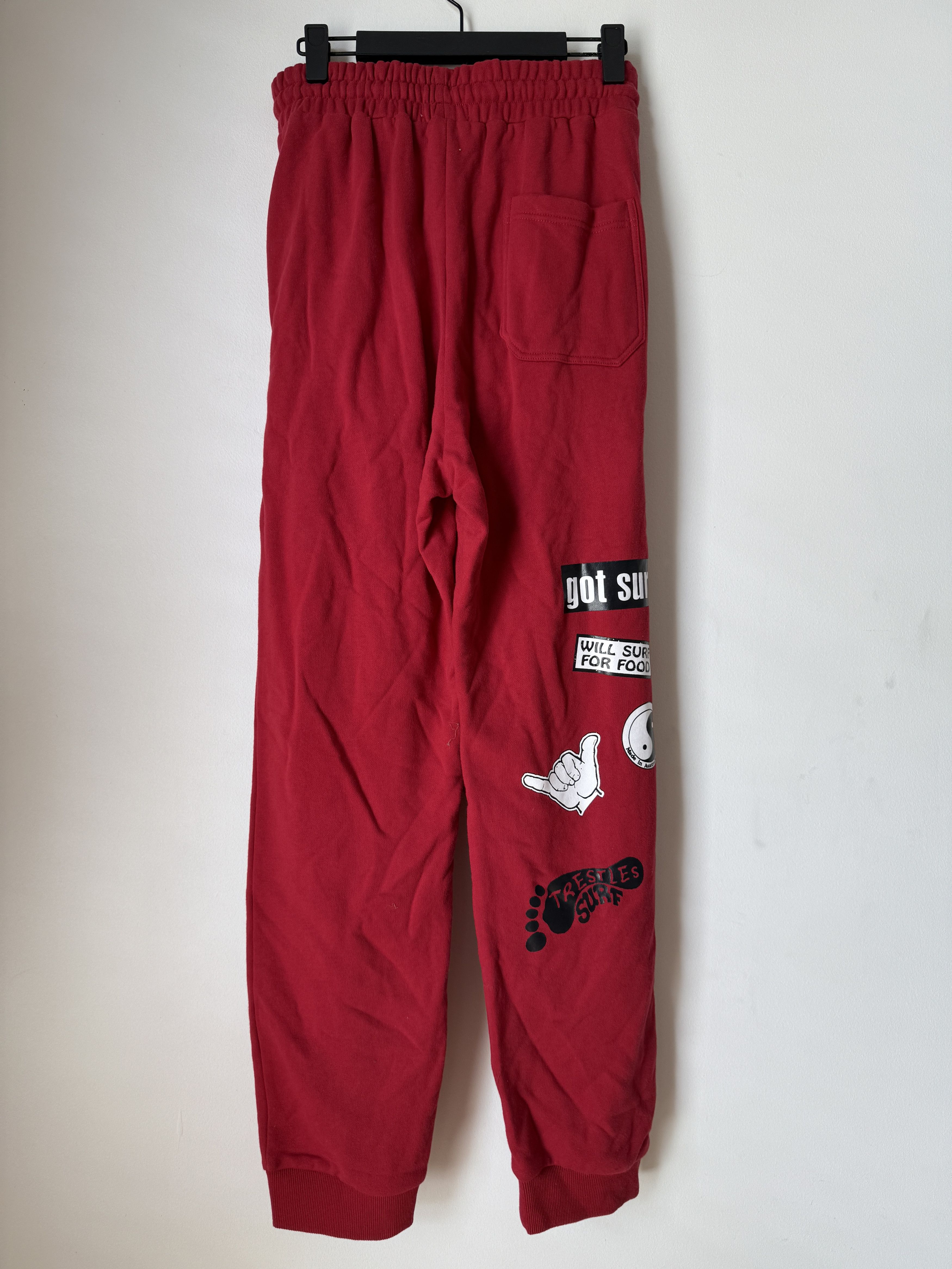 EX INFINITAS TIE FRONT SURF STICKER RED TRACKPANT. SIZE M Size US 32 / EU 48 - 6 Thumbnail
