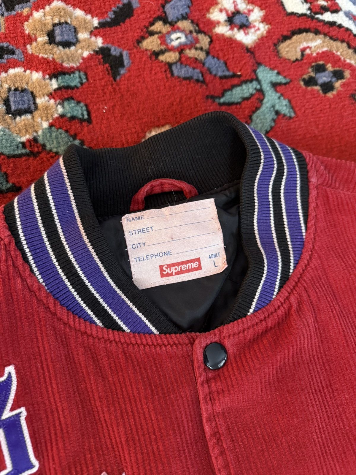 Supreme Supreme SS18 old english bomber Size US L / EU 52-54 / 3 - 3 Thumbnail