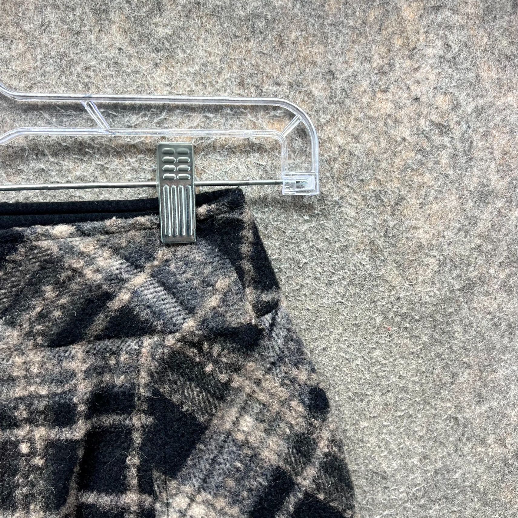 Free People Free People Skirt Women 0 Black Wool Plaid Mini Winter Zip Back Short Regular Size 0 Womens Skirt Size 25" / US 0 / IT 36 - 3 Thumbnail