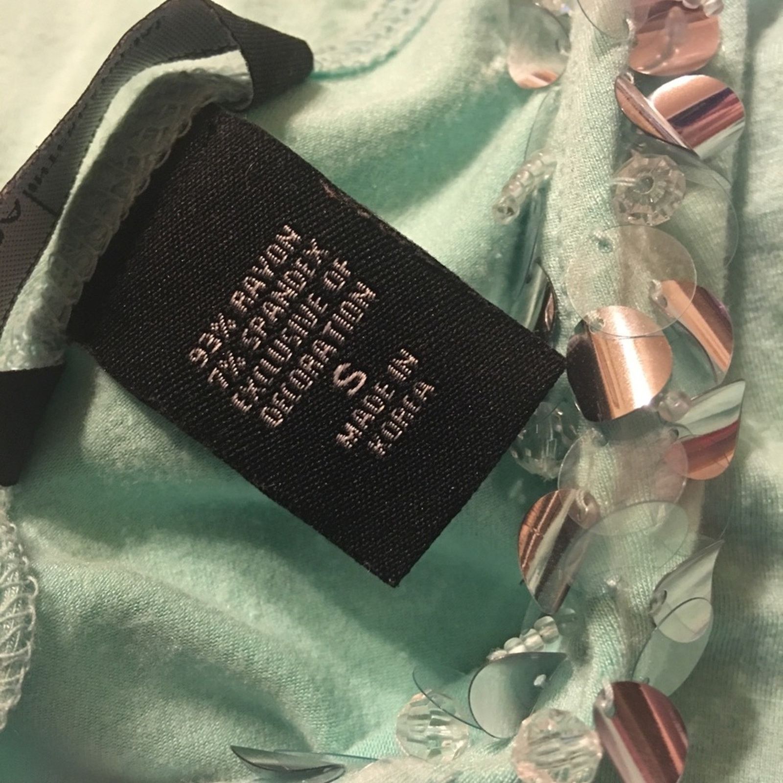 Other Moda international mint blue beaded tank top S Size S / US 4 / IT 40 - 6 Thumbnail