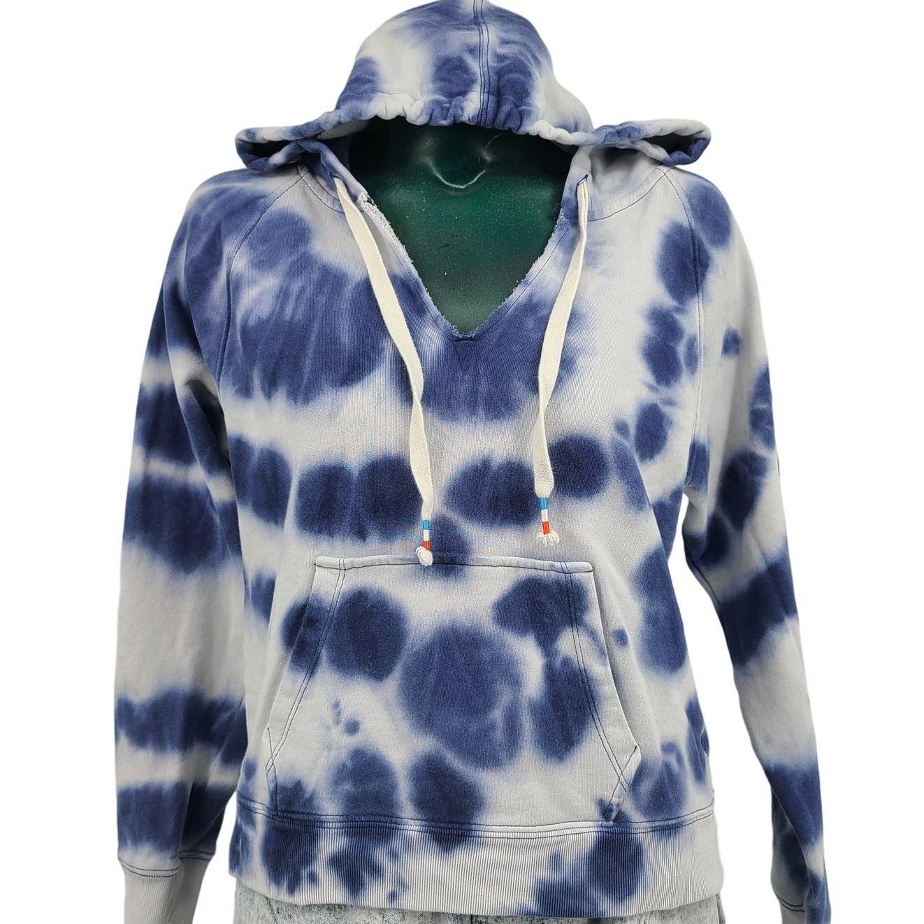 J.Crew Tie Dye Distressed Hooded Sweatshirt Cotton Hoddie M 2594 Size M / US 6-8 / IT 42-44 - 1 Thumbnail