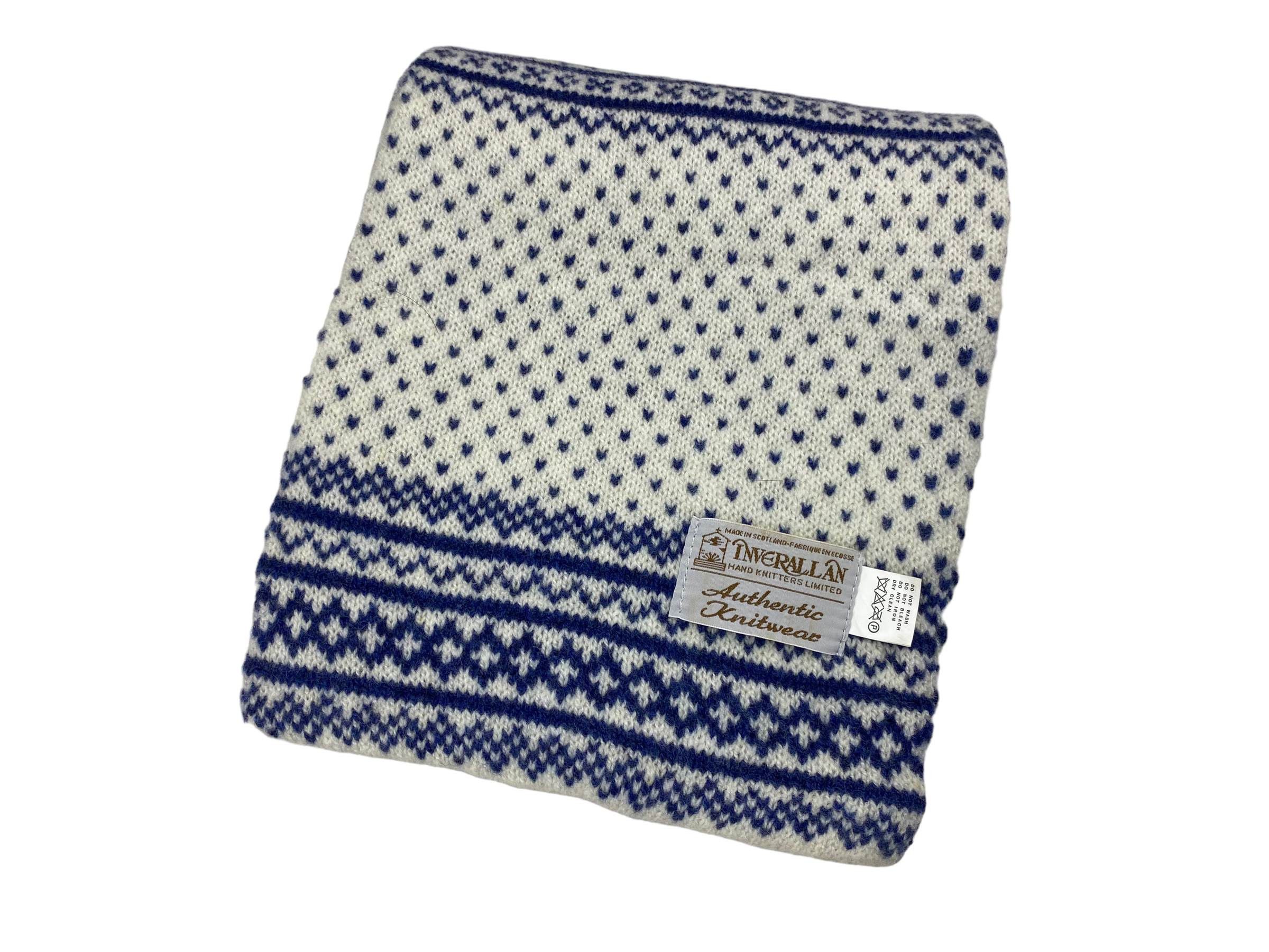 Inverallan Vintage Inverallan HandKnit Wool Scarf Striped 90s Scottish Size ONE SIZE - 3 Thumbnail