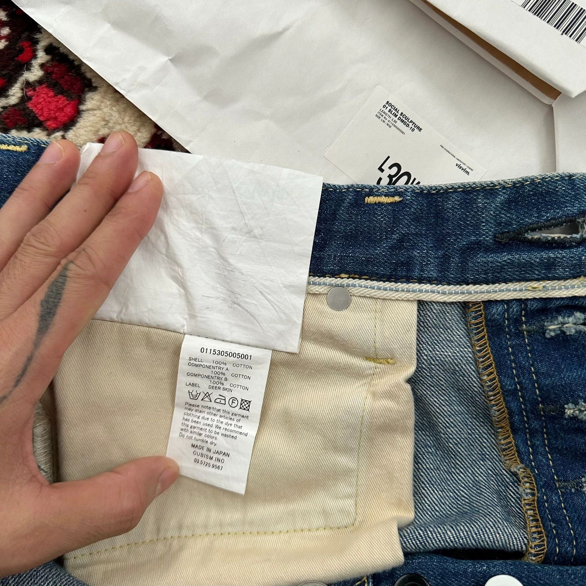 Visvim visvim 15aw 01 jeans w32 l30 9.8/10 Size US 32 / EU 48 - 9 Thumbnail