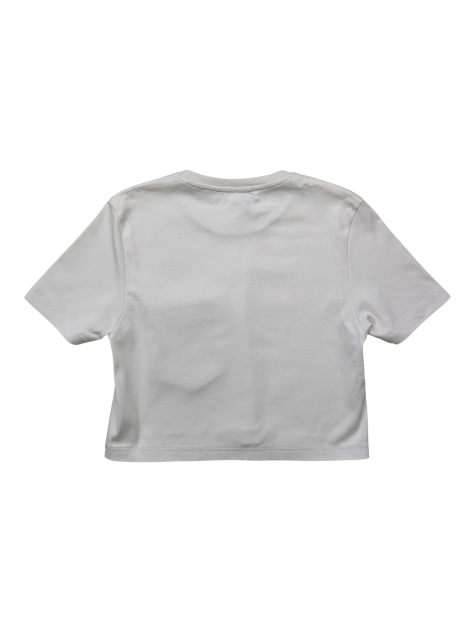 Fendi Fendi White Cropped Top With On-Tone Embossed Logo Size S / US 4 / IT 40 - 2 Thumbnail