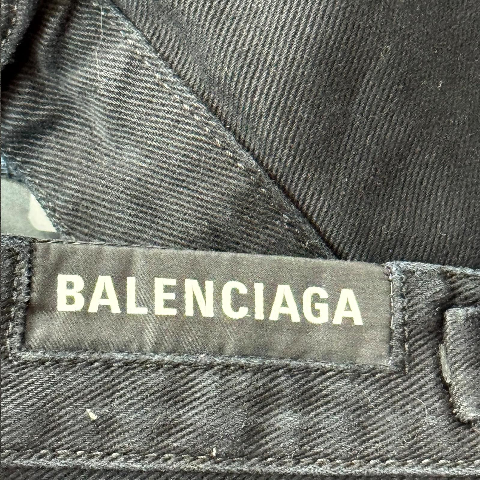 Balenciaga SS23 Balenciaga Black Wide Leg Denim Size US 34 / EU 50 - 3 Thumbnail