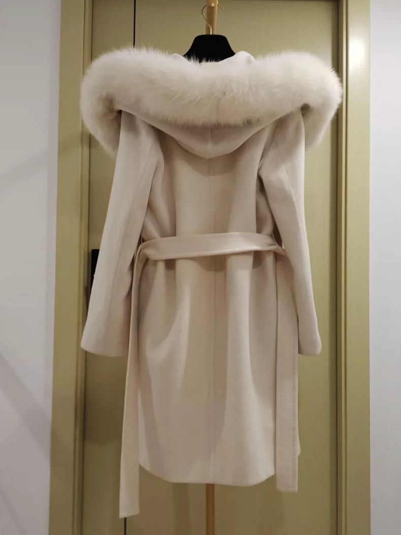 Max Mara Max Mara Wool beige fox collar coat Size S / US 4 / IT 40 - 2 Thumbnail