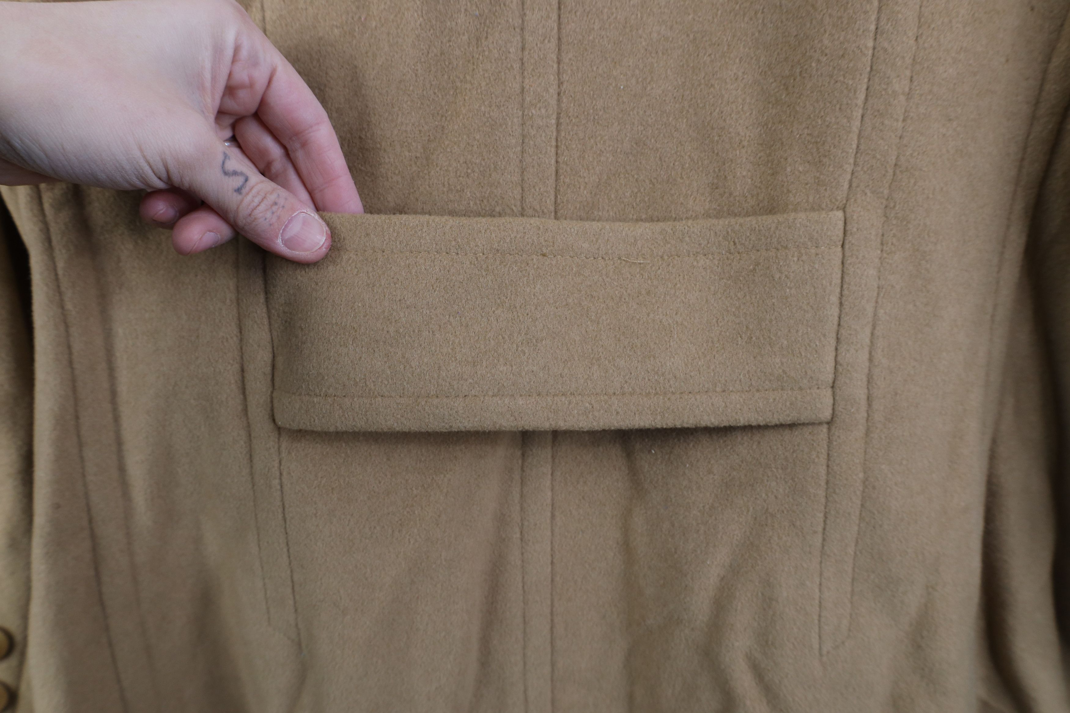 Vintage Vintage 90s Y2K Streetwear Overcoat Jacket Khaki Beige Size XXL / US 16-18 / IT 52-54 - 13 Thumbnail