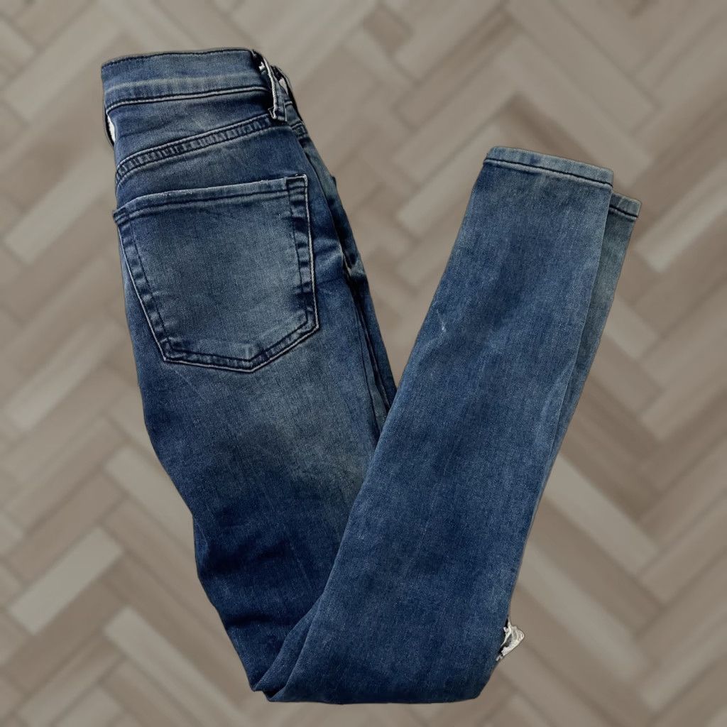 Free People Free People Jeans Denim Blue Skinny Womens 24 Size 42" / US 20 - 1 Thumbnail
