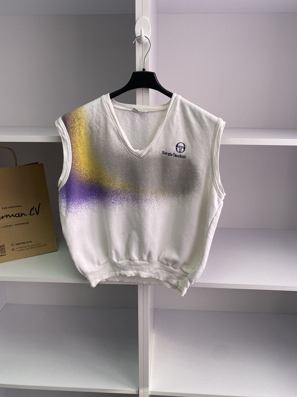 Sergio Tacchini × Vintage Vintage Sergio Tacchini Sweater Italy Casual Tennis Vest Size US M / EU 48-50 / 2 - 5 Thumbnail