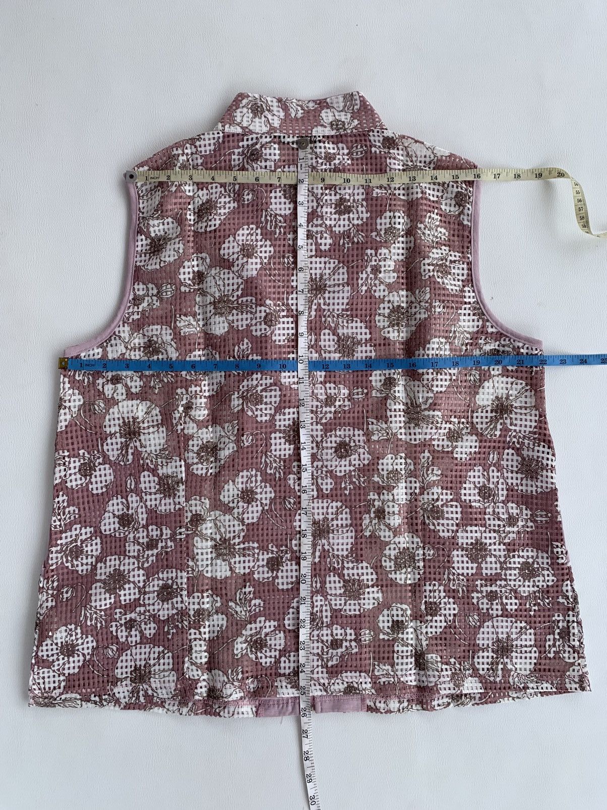 Japanese Brand Tamara Sakura Flower Zip Vest Transparent Japanese Style Size L / US 10 / IT 46 - 10 Thumbnail