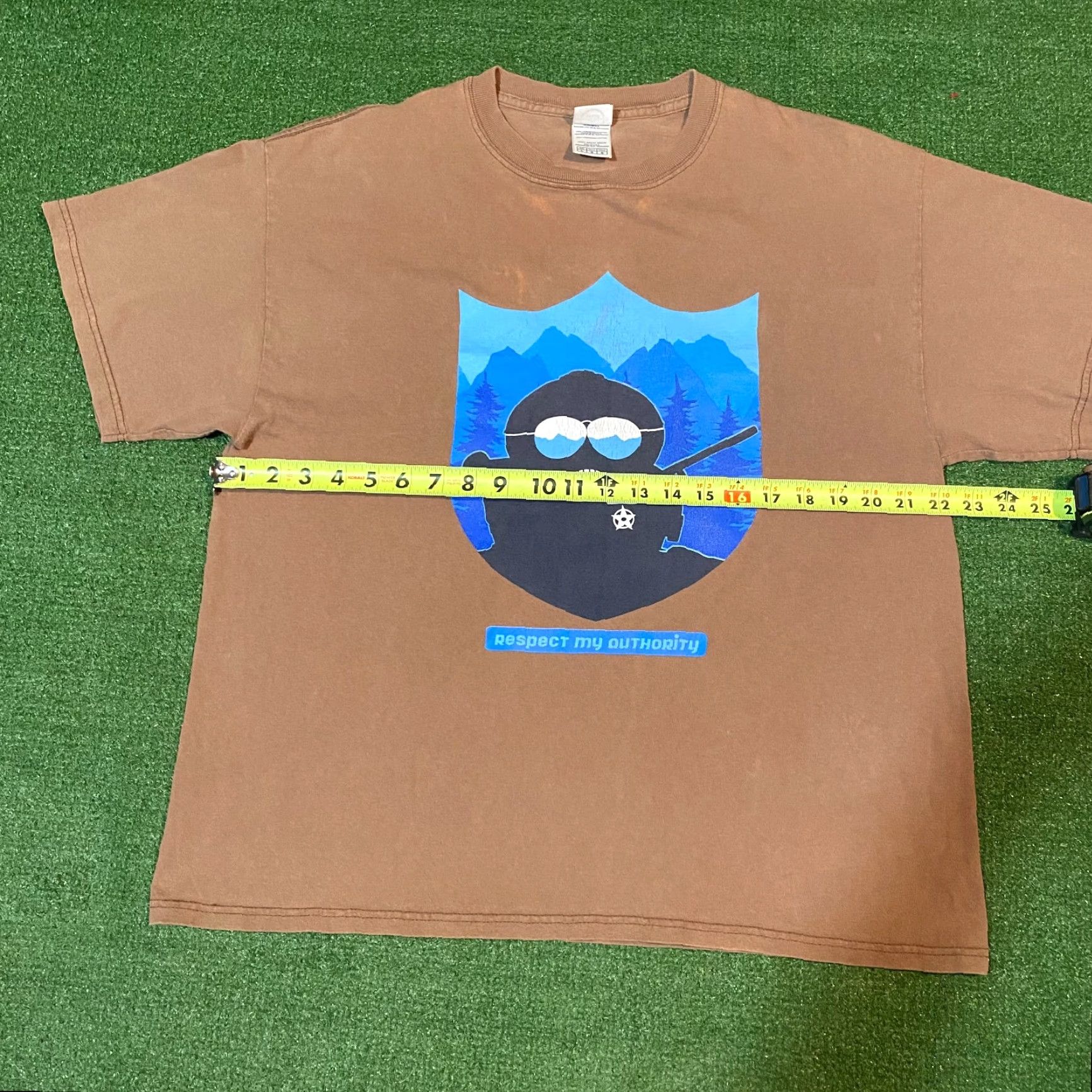 Delta VINTAGE Delta South Park Cartman Respect my Authority Brown Graphic Tshirt L Y2K Mens Size US L / EU 52-54 / 3 - 5 Thumbnail