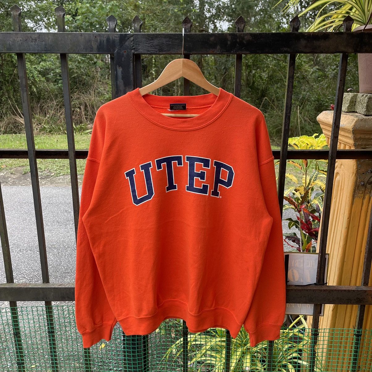 Vintage 🔥Vintage UTEP Miner El Paso University Big Logo Sweatshirts Size US L / EU 52-54 / 3 - 1 Thumbnail