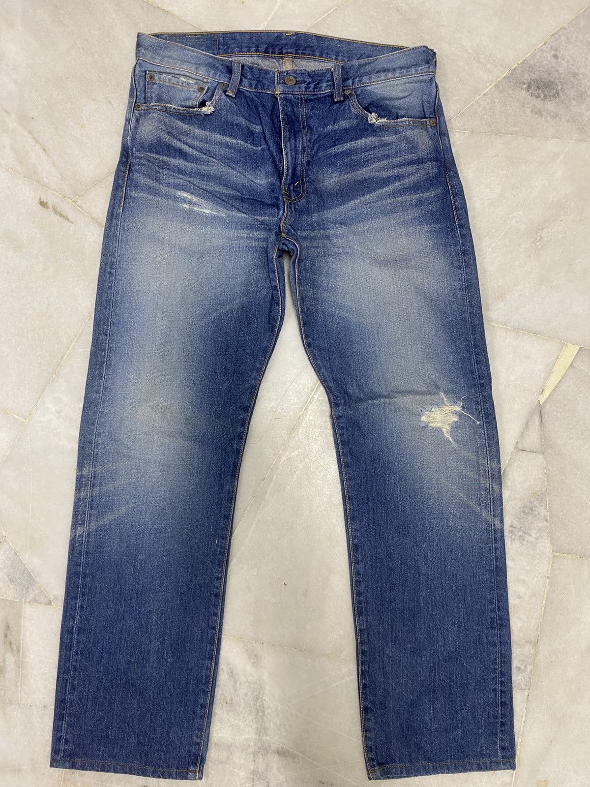 Levi's Size 32x30 Vintage Levis 505 Distressed Jeans Faded Pants Size US 32 / EU 48 - 1 Thumbnail