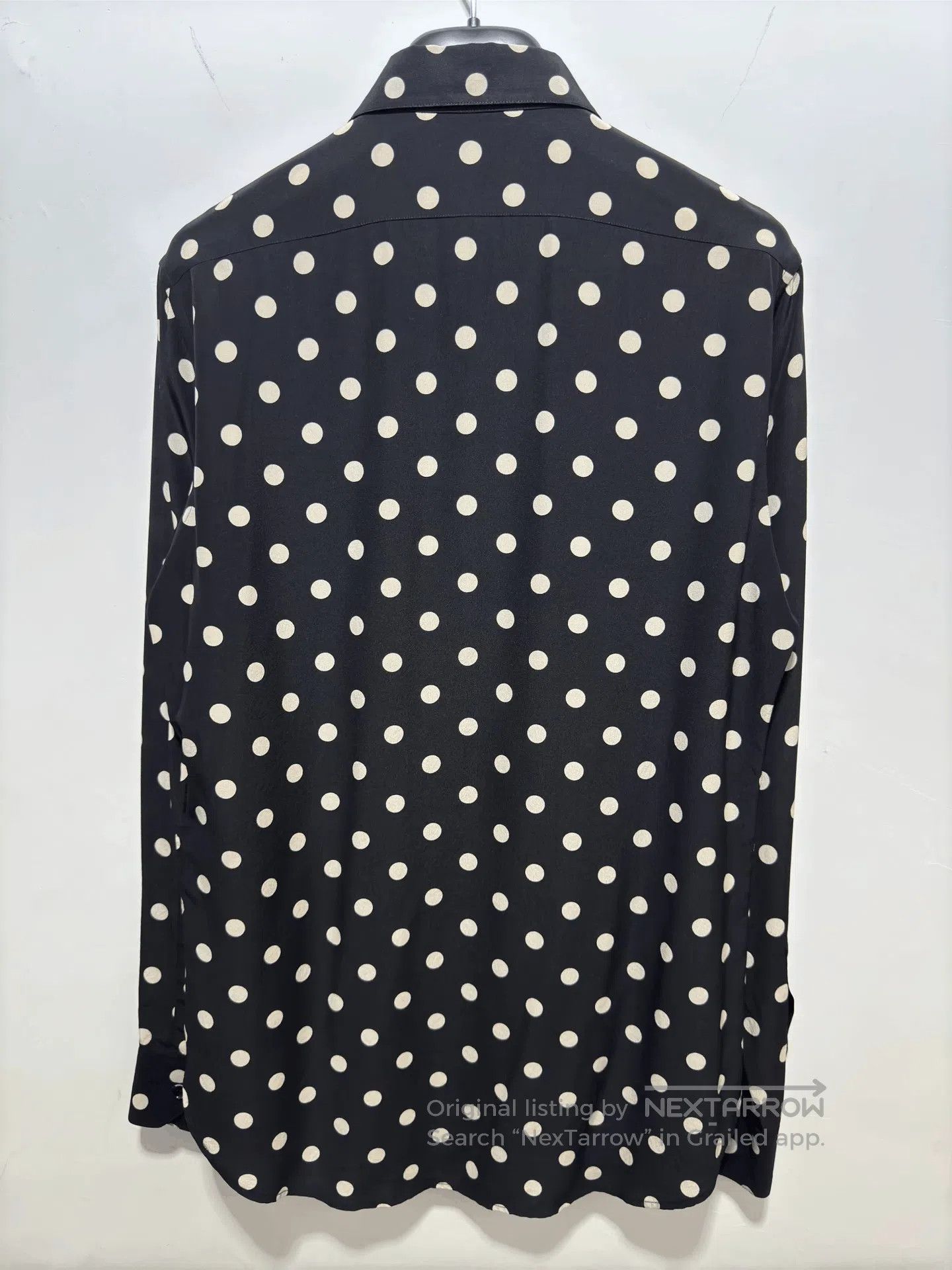 Saint Laurent Paris Saint Laurent 15FW Polka Dot Silk Shirt. Size US M / EU 48-50 / 2 - 2 Thumbnail