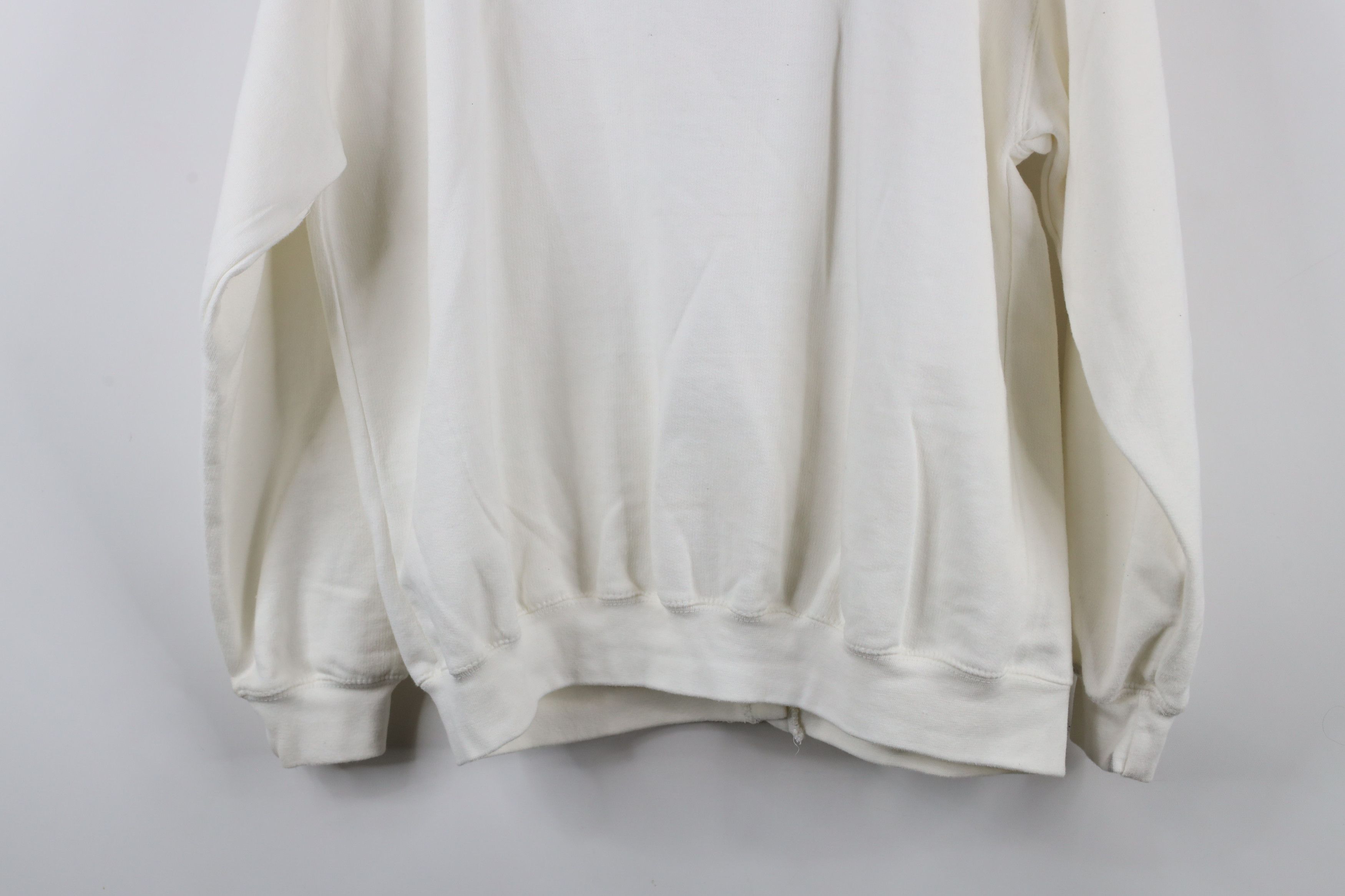 Vintage Vintage 90s Streetwear Button Cardigan Sweatshirt White Size L / US 10 / IT 46 - 12 Thumbnail