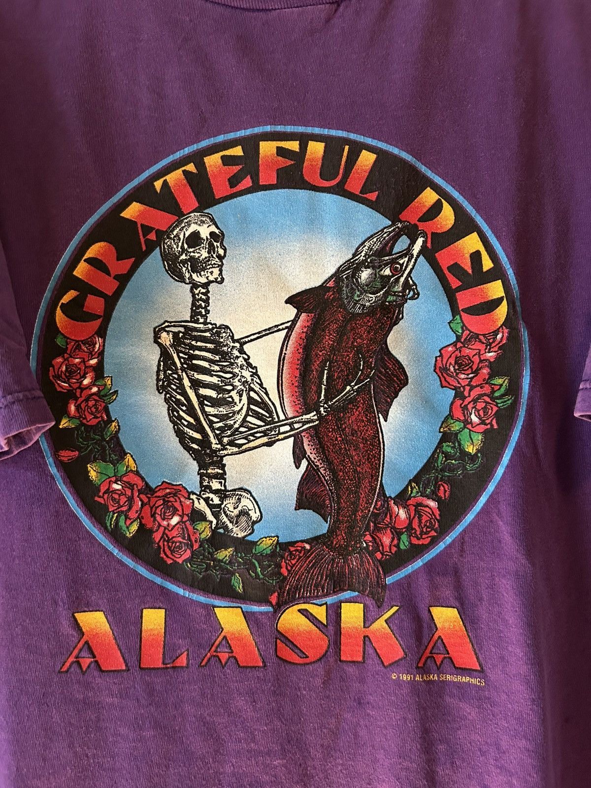 Vintage Vintage Grateful Dead Alaska 1991 Tee Size US XL / EU 56 / 4 - 2 Thumbnail