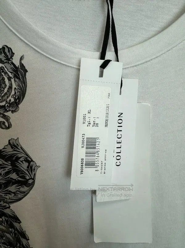 Versace Versace Men's White Cotton T-Shirt . Size US XL / EU 56 / 4 - 4 Thumbnail