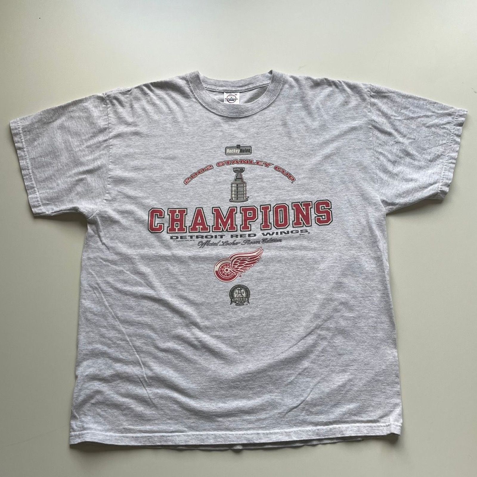 Vintage Detroit Red Wings NHL Stanley Cup Champs T Shirt XL