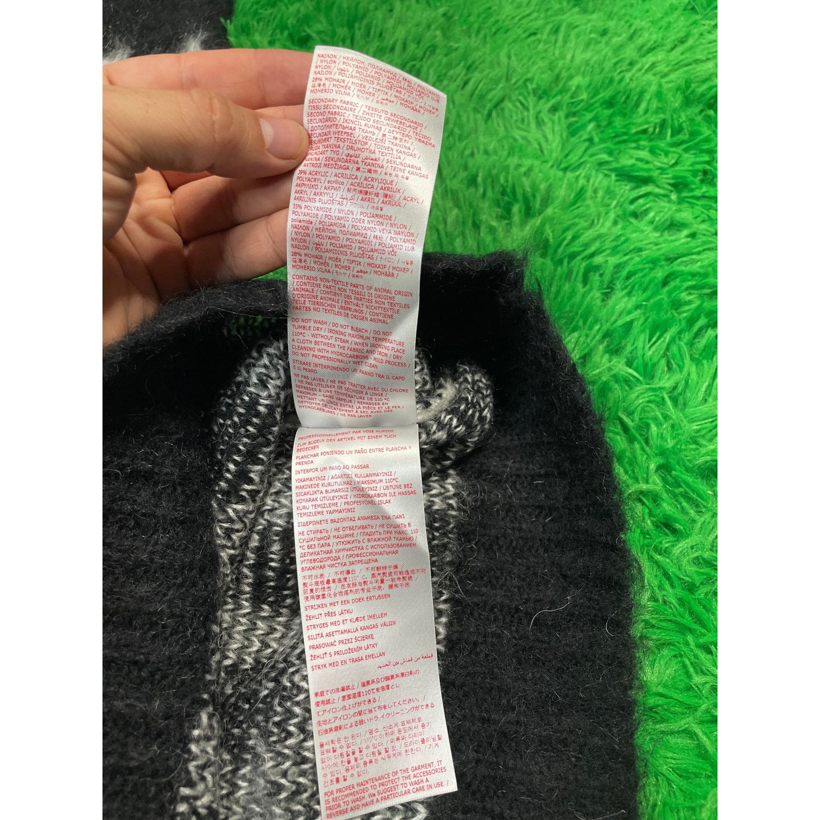 Marni Marni Brushed Check Fuzzy Wuzzy Cardigan Black 3XL (60) New Size US XXL / EU 58 / 5 - 6 Thumbnail