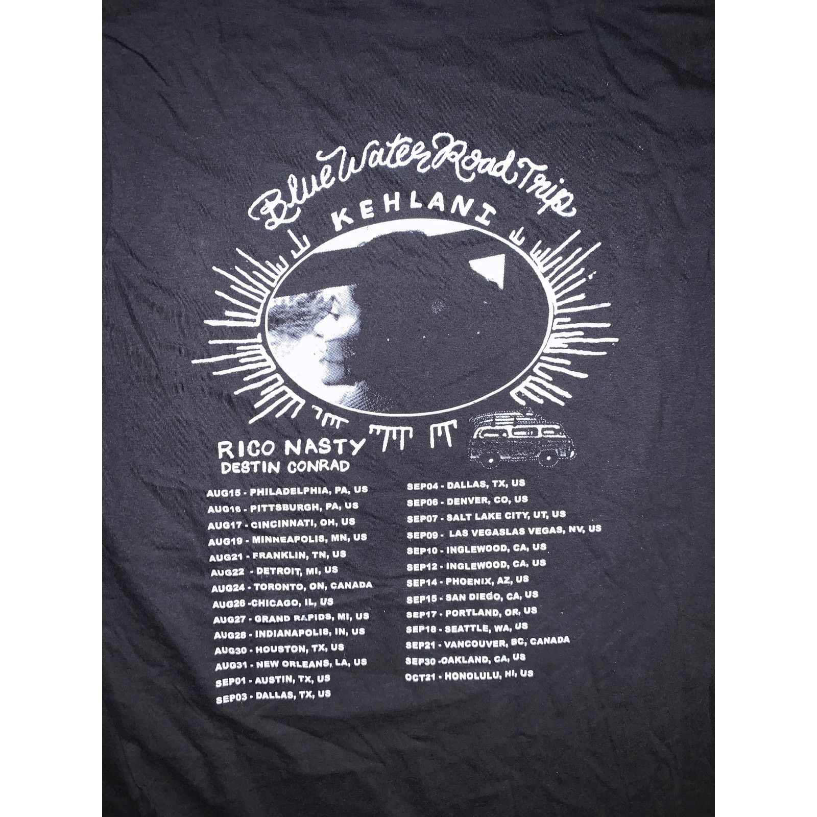 Band Tees × Other Kehlani Blue Water Road Tour T Shirt Black Medium 2022 Size M / US 6-8 / IT 42-44 - 2 Thumbnail