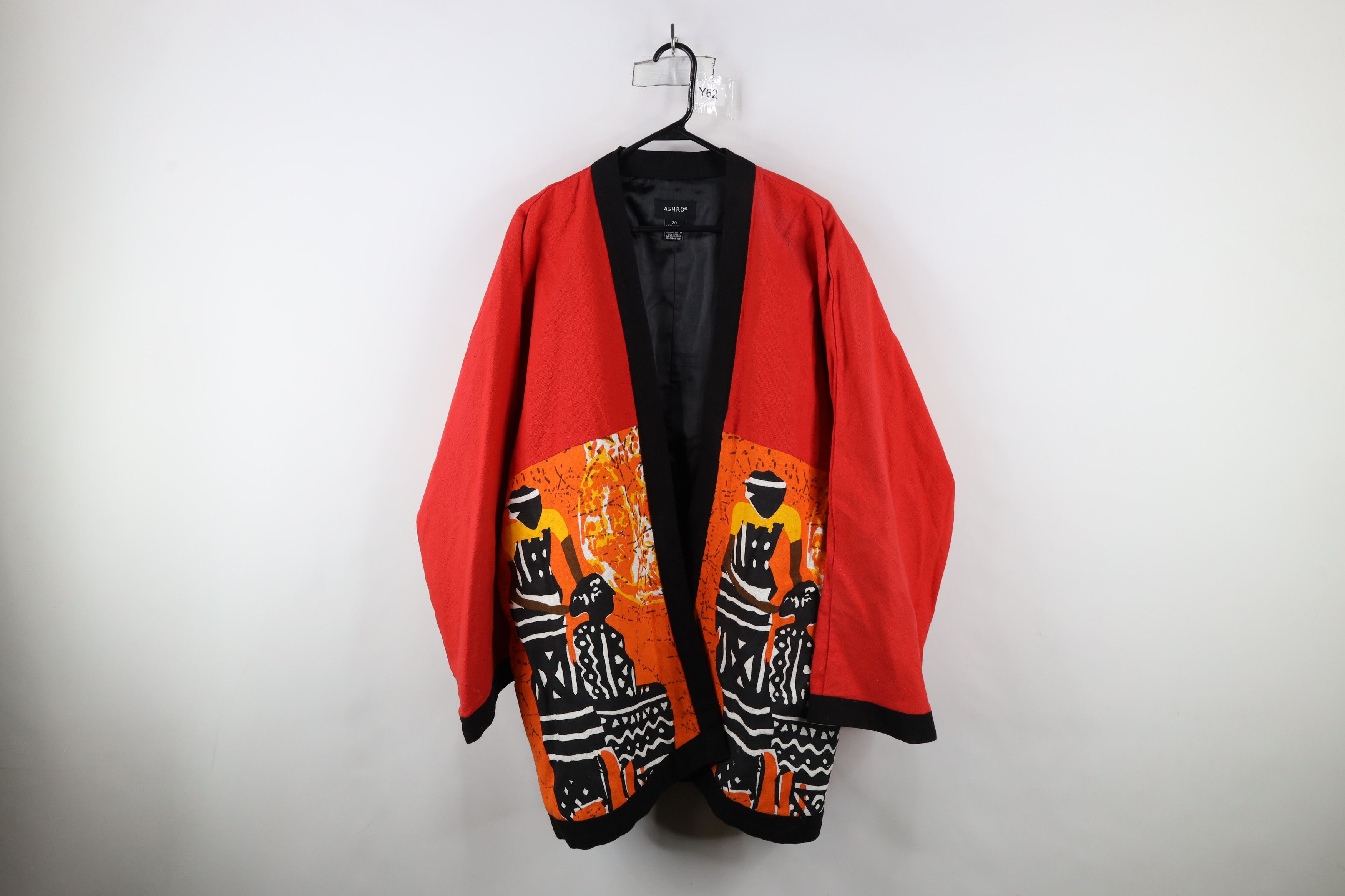 Vintage Vintage 90s Streetwear Art Open Front Jacket Cardigan Size 3XL / US 20-22 - 1 Thumbnail
